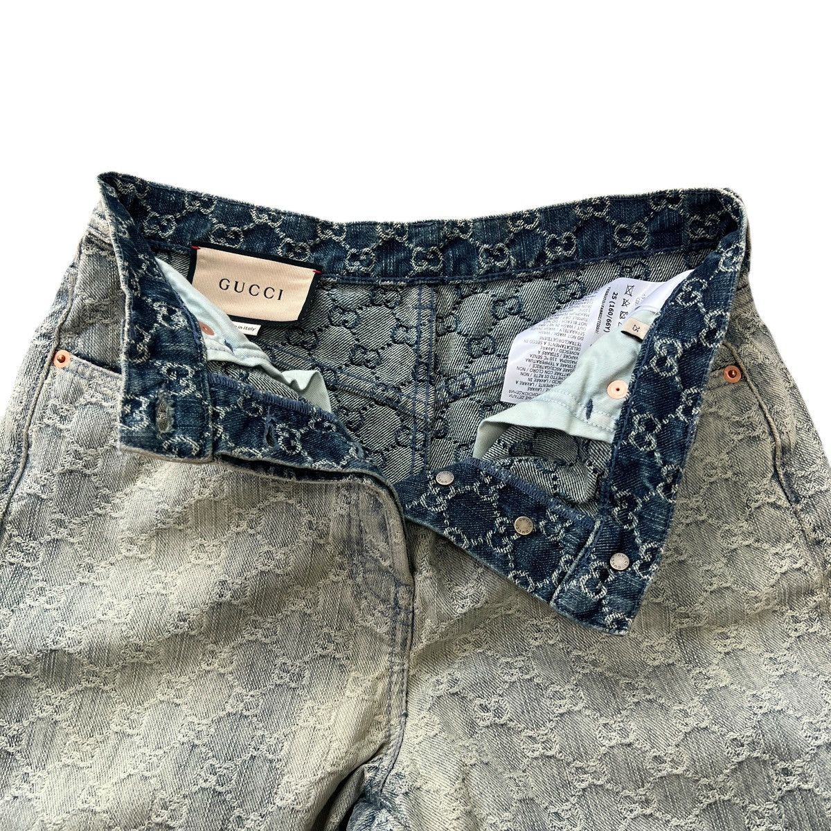 Gucci GUCCI 2022FW GG Pattern Jacquard Straight Denim Pants Size 25" / US 0 / IT 36 - 3 Thumbnail