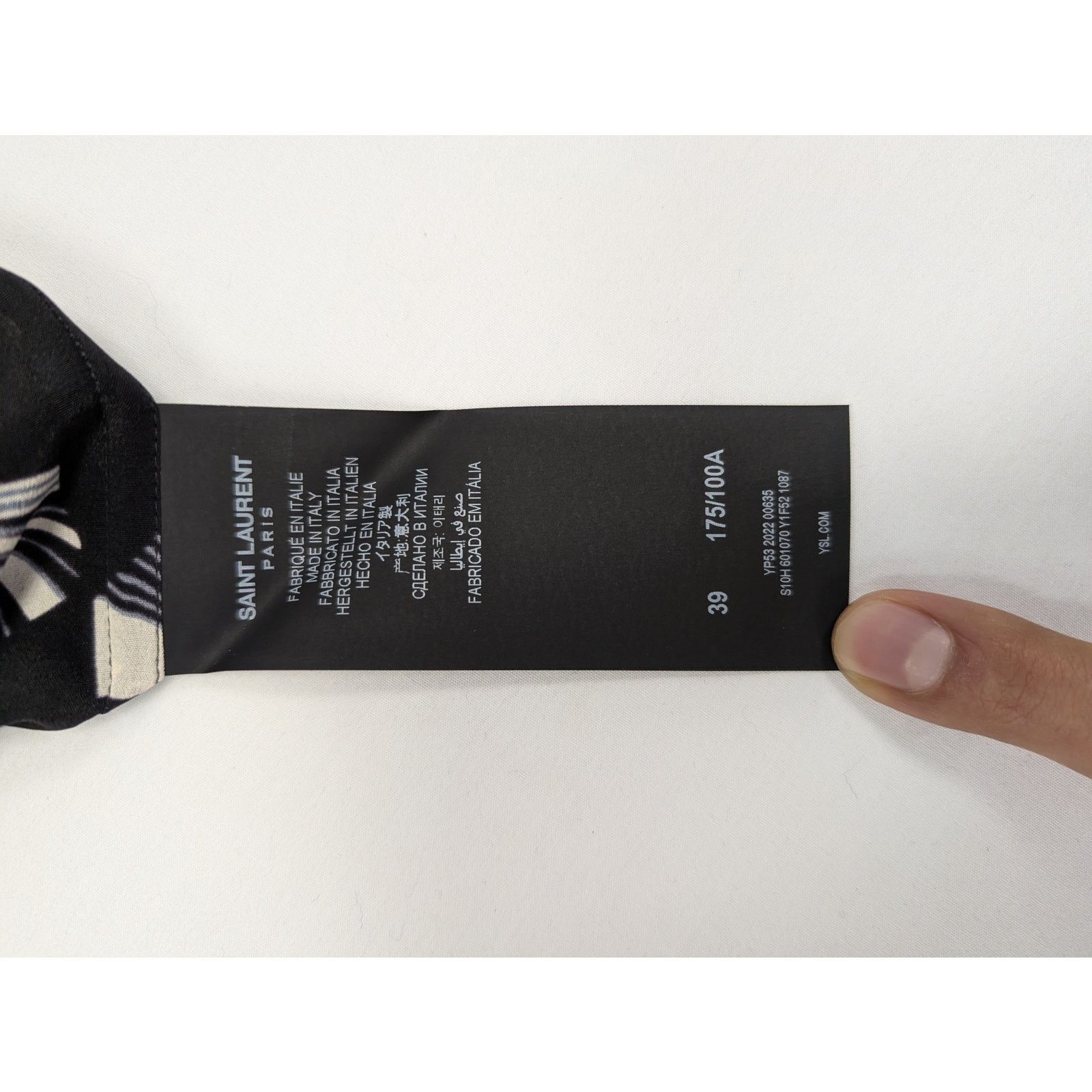 Saint Laurent Paris o1rshd1 Imprime Fleur Origami Half sleeve Shirt in Noir Size US S / EU 44-46 / 1 - 11 Thumbnail