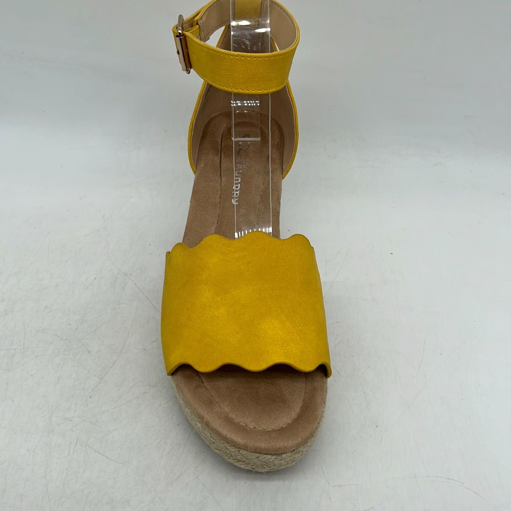 Chinese Laundry CL By Chinese Laundry Yellow Slingback Wedge Heel Sandal Size 9.5 - Espadrille, Buckle, Designer, Women Size US 9.5 / IT 39.5 - 2 Thumbnail