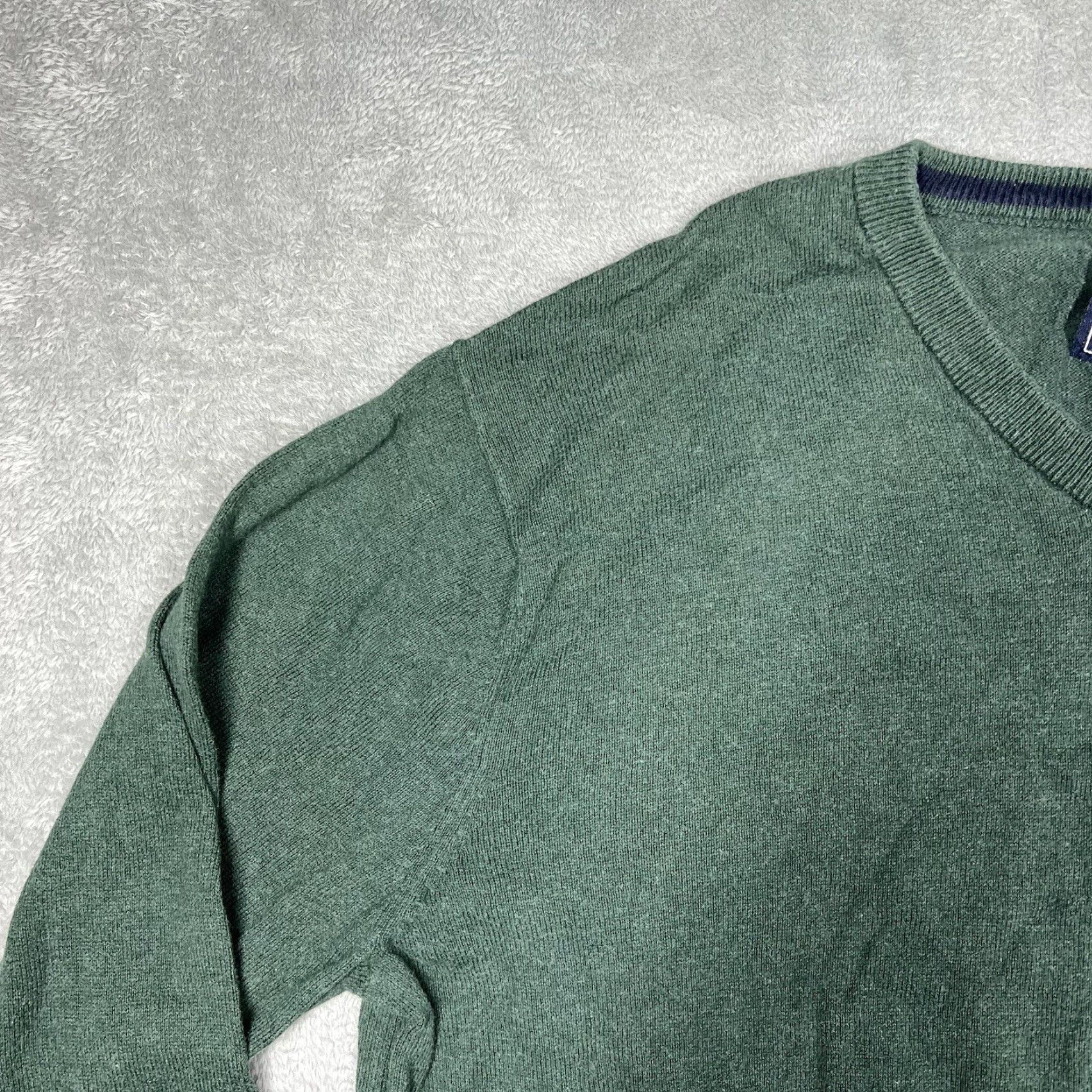 Chaps Chaps Sweater Mens Large V-Neck Pullover Tight-Knit Hunter Green Midweight Crew Neck Casual-Party/Cocktail Size US L / EU 52-54 / 3 - 6 Thumbnail