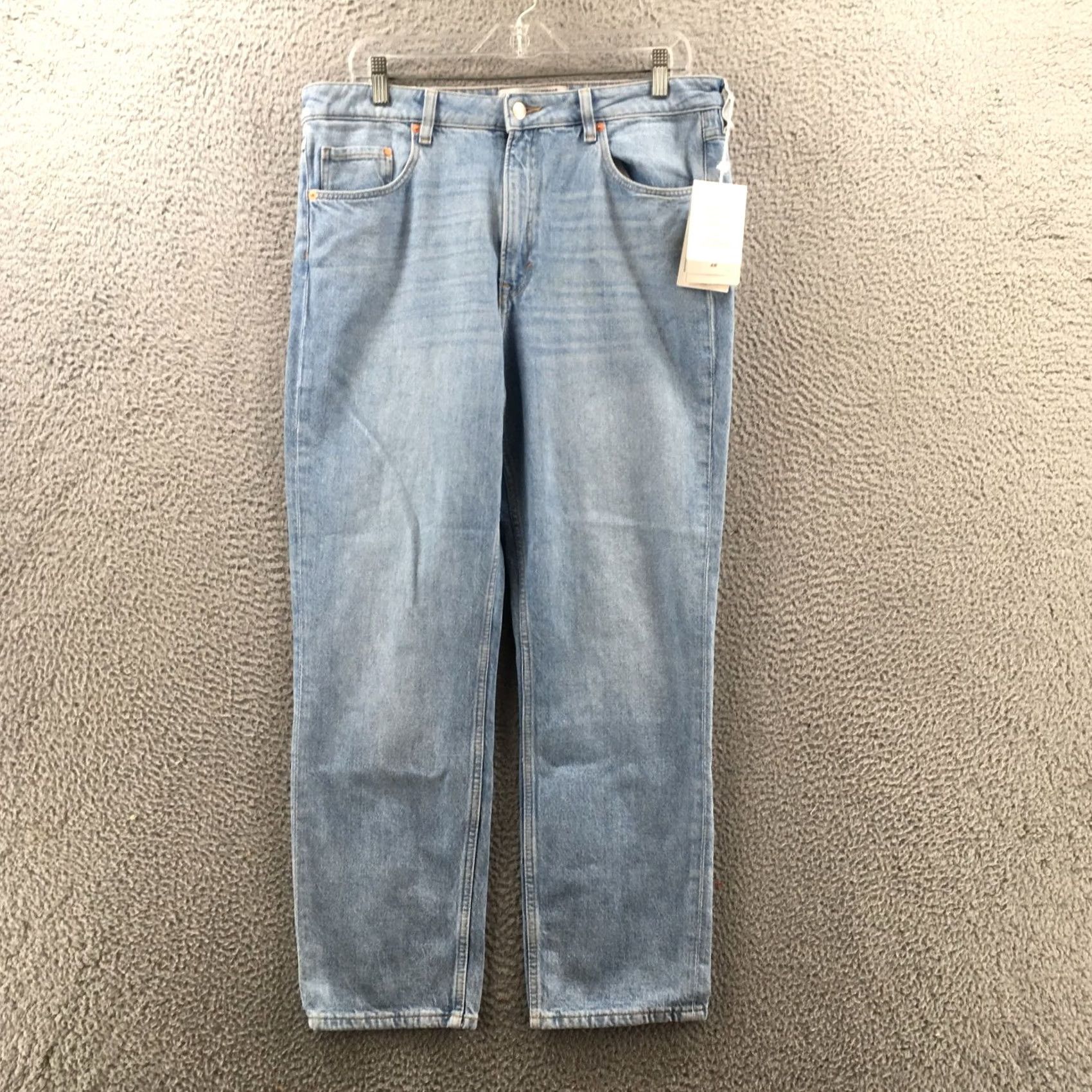 H&M H&M Slim Fit Straight Jeans Mens 12 Blue Denim Light Wash Zip NEW Jeans Size 34" / US 12 / IT 48 - 2 Thumbnail