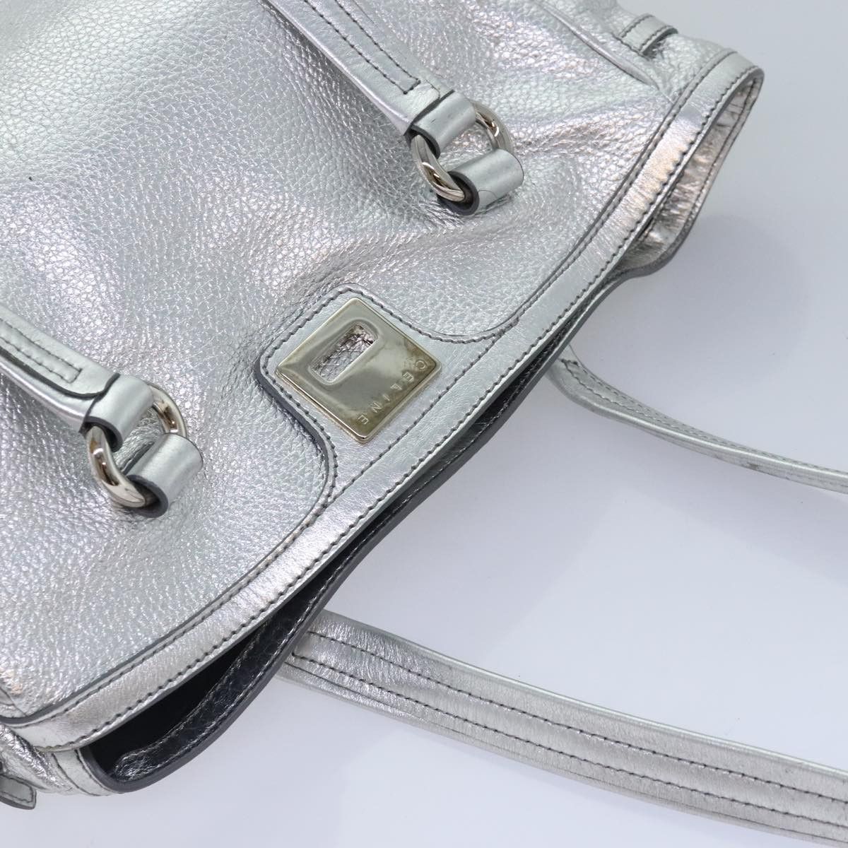 Celine CELINE Tote Bag Leather Silver Size ONE SIZE - 6 Thumbnail