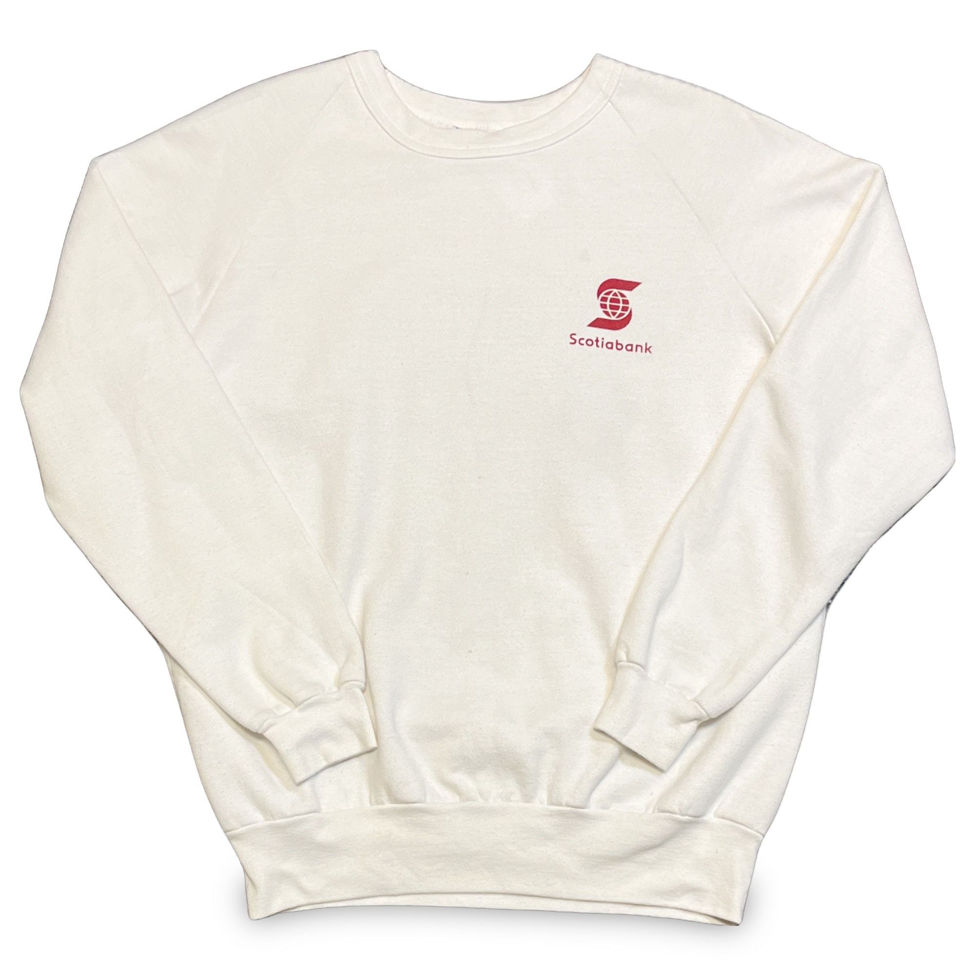 Vintage Vintage Scotiabank White Crewneck Size US L / EU 52-54 / 3 - 1 Thumbnail