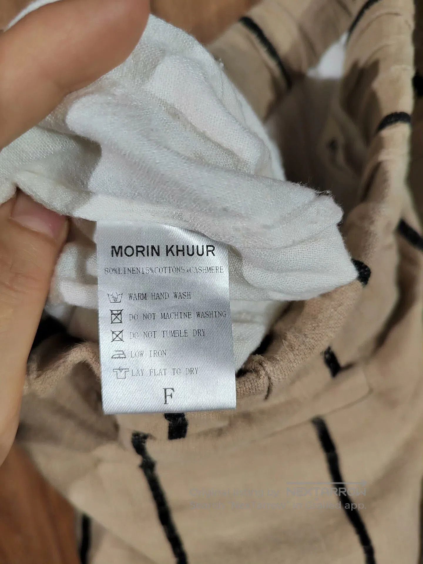 Japanese Brand Striped Wide-Leg Pants by Morin Khuur. Size 26" / US 2 / IT 38 - 6 Thumbnail