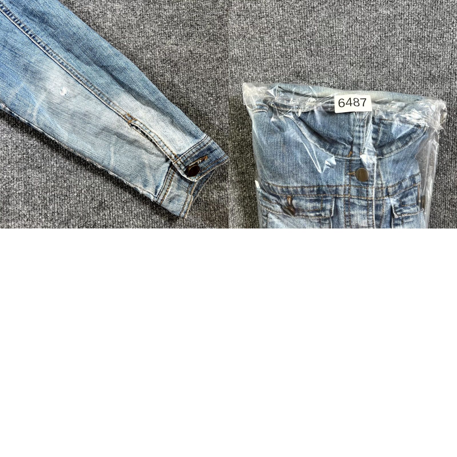 Vintage JouJou Jacket Womens 1X Blue Denim Button Front Trucker VTG Style Casual Leather? Size XL / US 12-14 / IT 48-50 - 11 Thumbnail