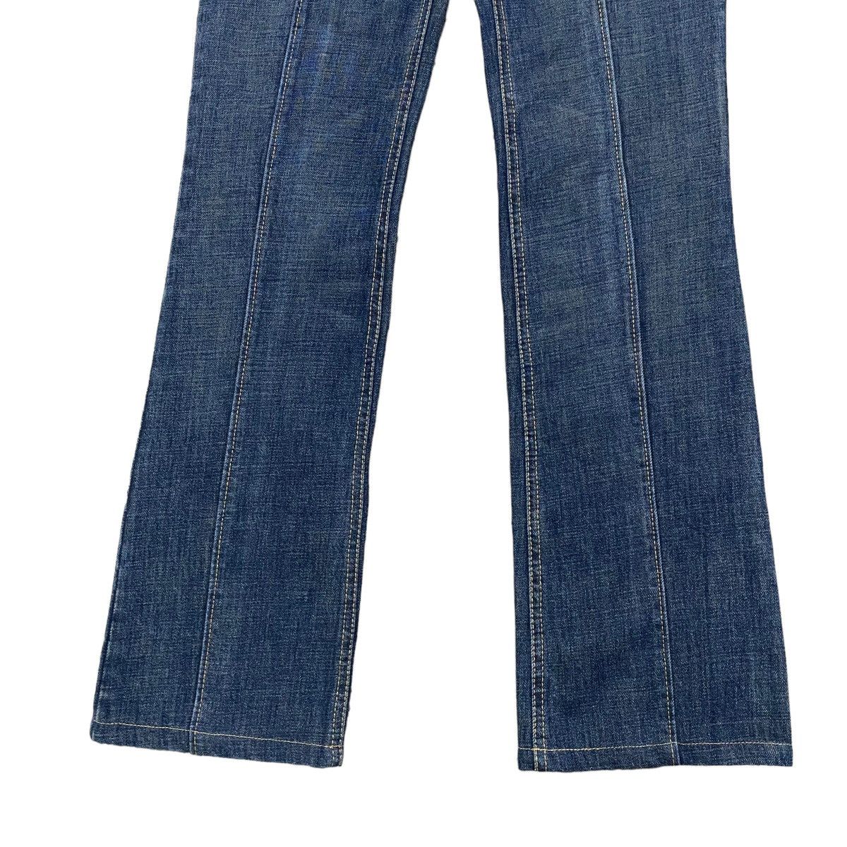 Neil Barrett Neil Barrett Denim Leather Trimmed Flare Jeans Low Rise Size 28" / US 6 / IT 42 - 7 Thumbnail