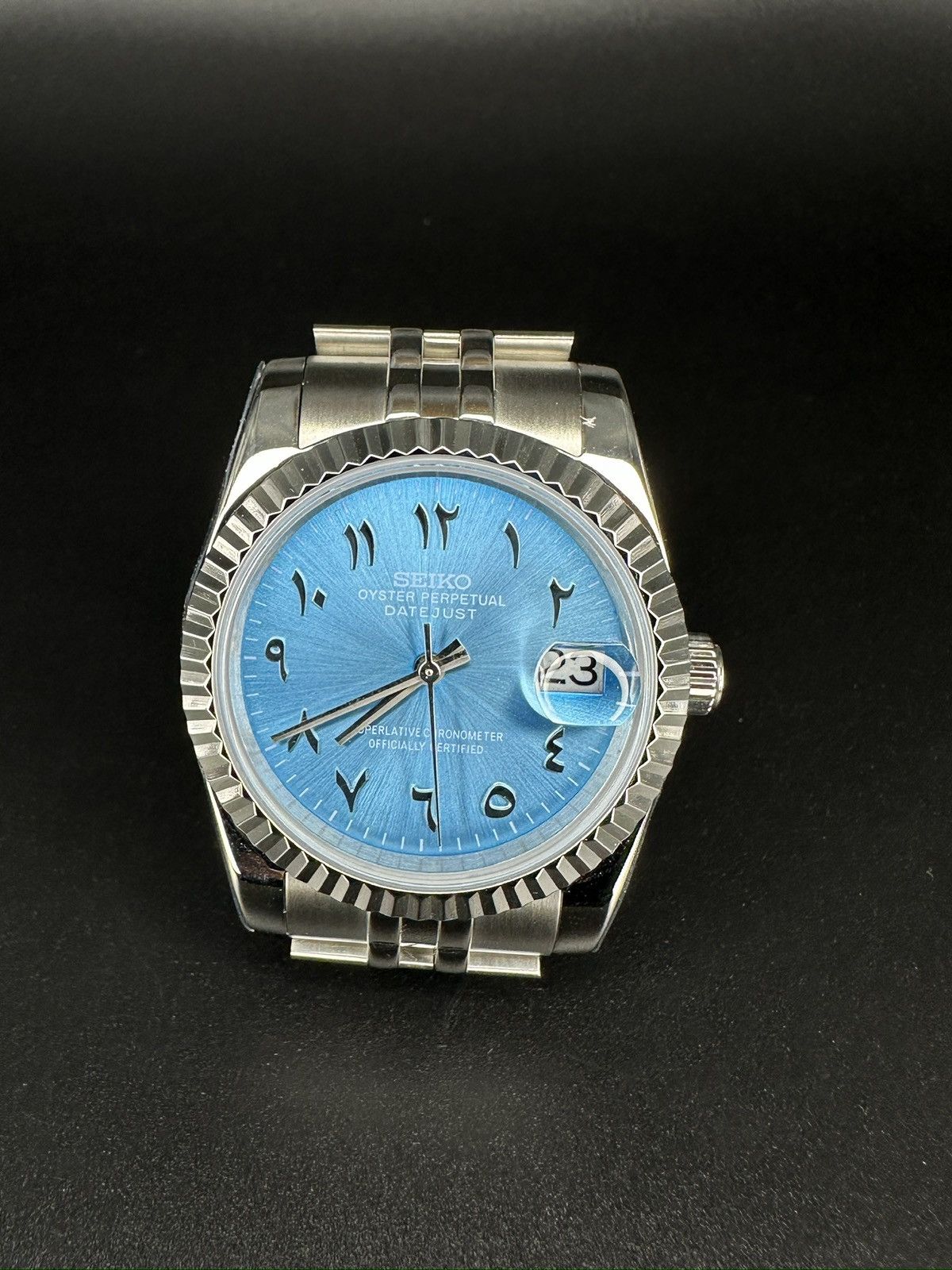 Seiko Custom Seiko watch Blue Arabic Dial Automatic movement Size ONE SIZE - 2 Thumbnail