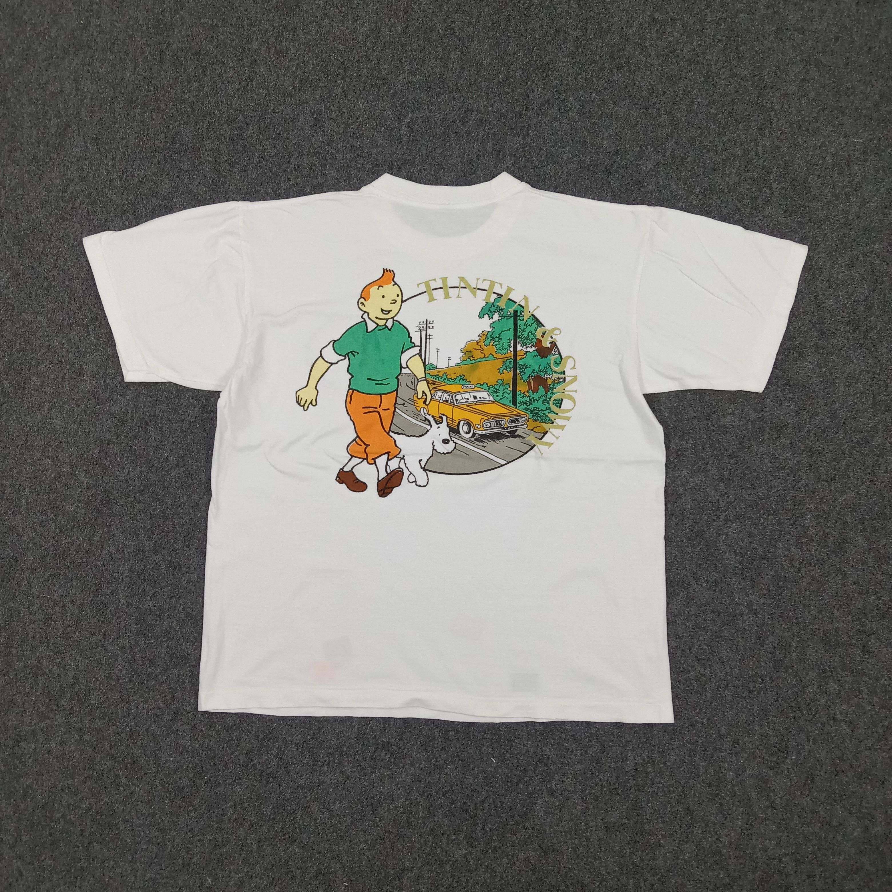Vintage Tintin & Snowy The Adventure of Tintin Tshirt Size US L / EU 52-54 / 3 - 1 Thumbnail