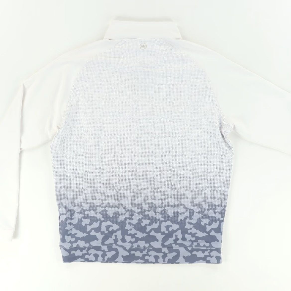 Peter Millar Peter Millar Crown Sport Perth Dip Dye Ombre Mock Long Sleeve Sweatshirt White Men's M Shirt Size US M / EU 48-50 / 2 - 4 Thumbnail