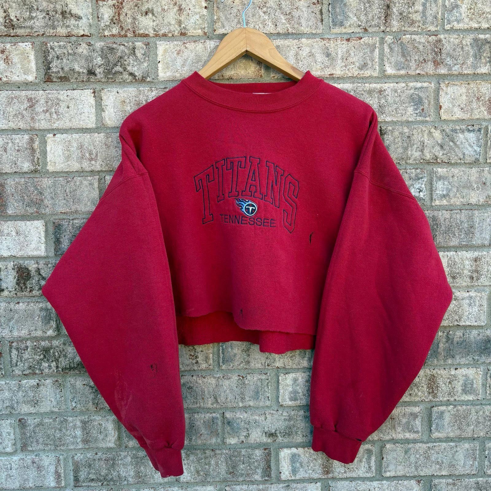 Majestic Vintage 90s Tennessee titans red crewneck Size US XL / EU 56 / 4 - 1 Thumbnail