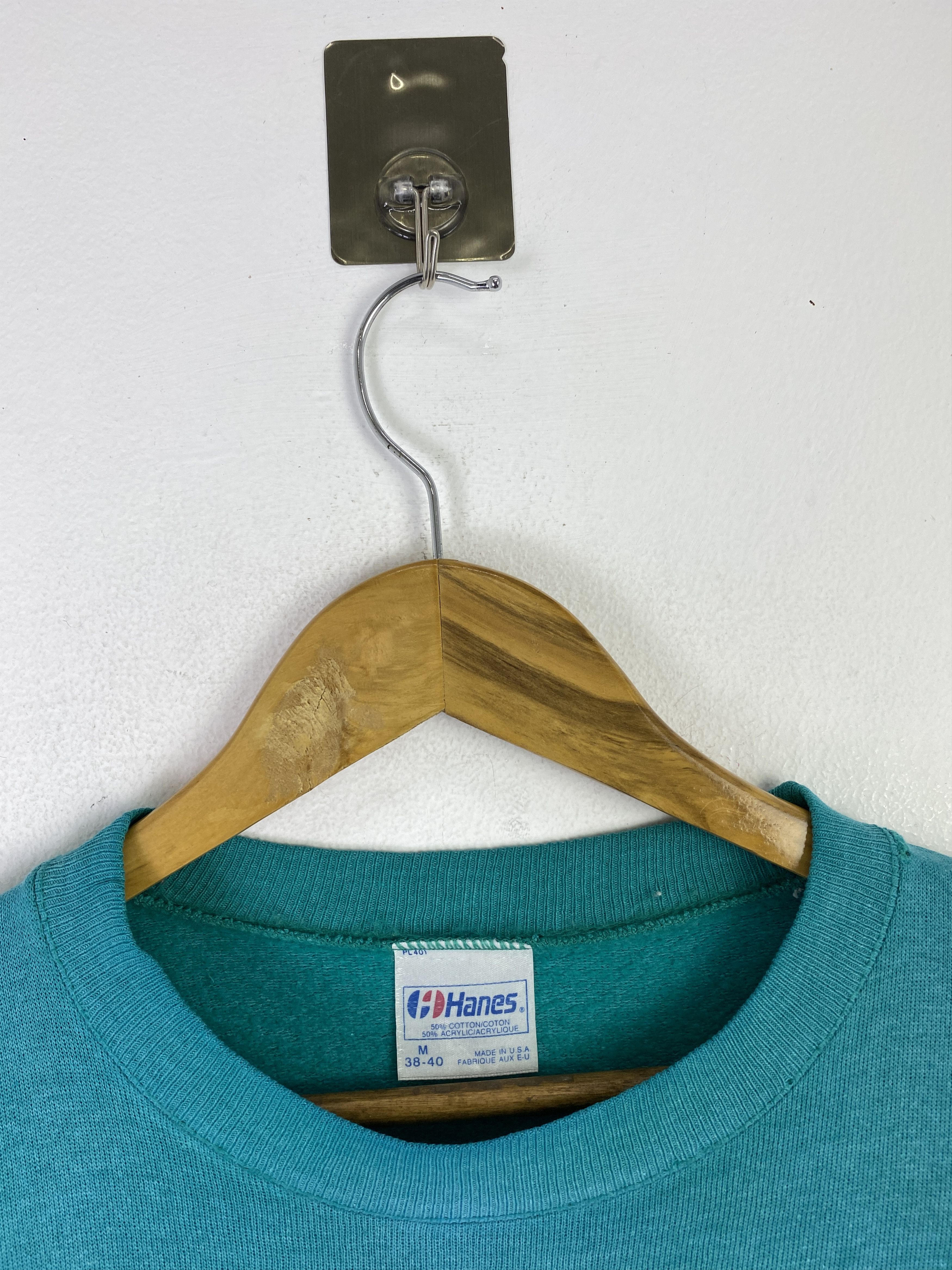 Hanes Vintage 90s Hanes Plain Crewneck Pullover Sweatshirt SH0361 Size US M / EU 48-50 / 2 - 7 Thumbnail