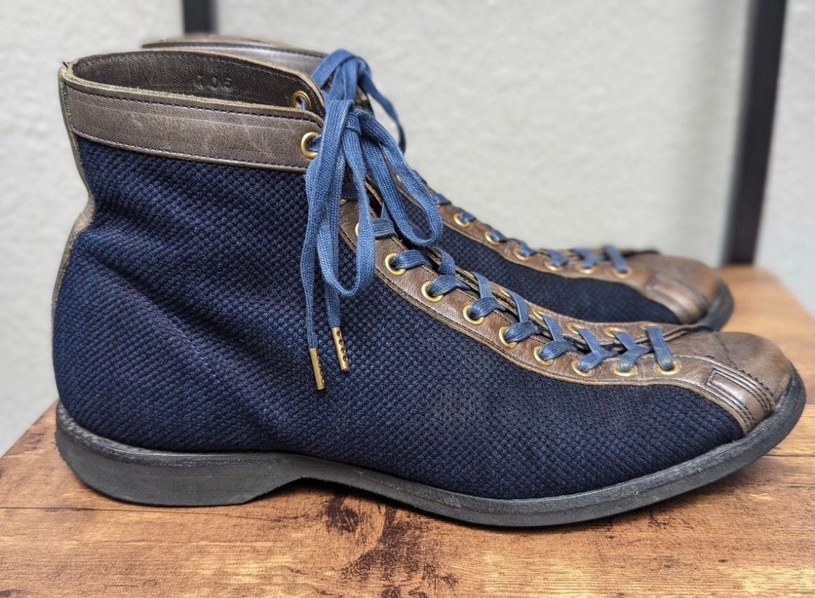 Clinch Boots CLINCH x NITEKLUB Indigo Sashiko Boxing Boots Size US 9.5 / EU 42-43 - 3 Thumbnail