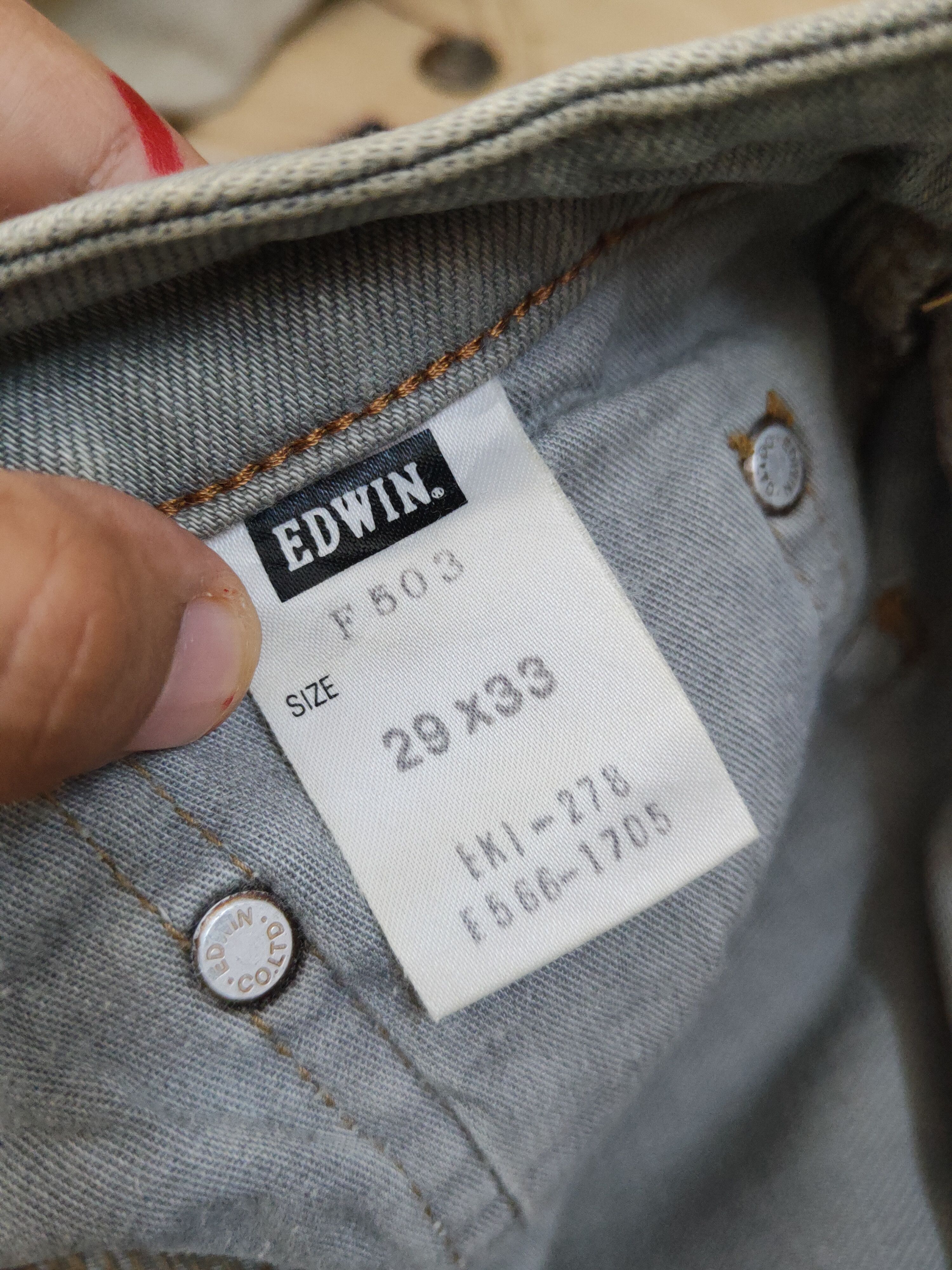 Edwin Edwin 12oz stretch denim Faded Distressed Soft Jeans #W1424 Size US 29 - 16 Thumbnail