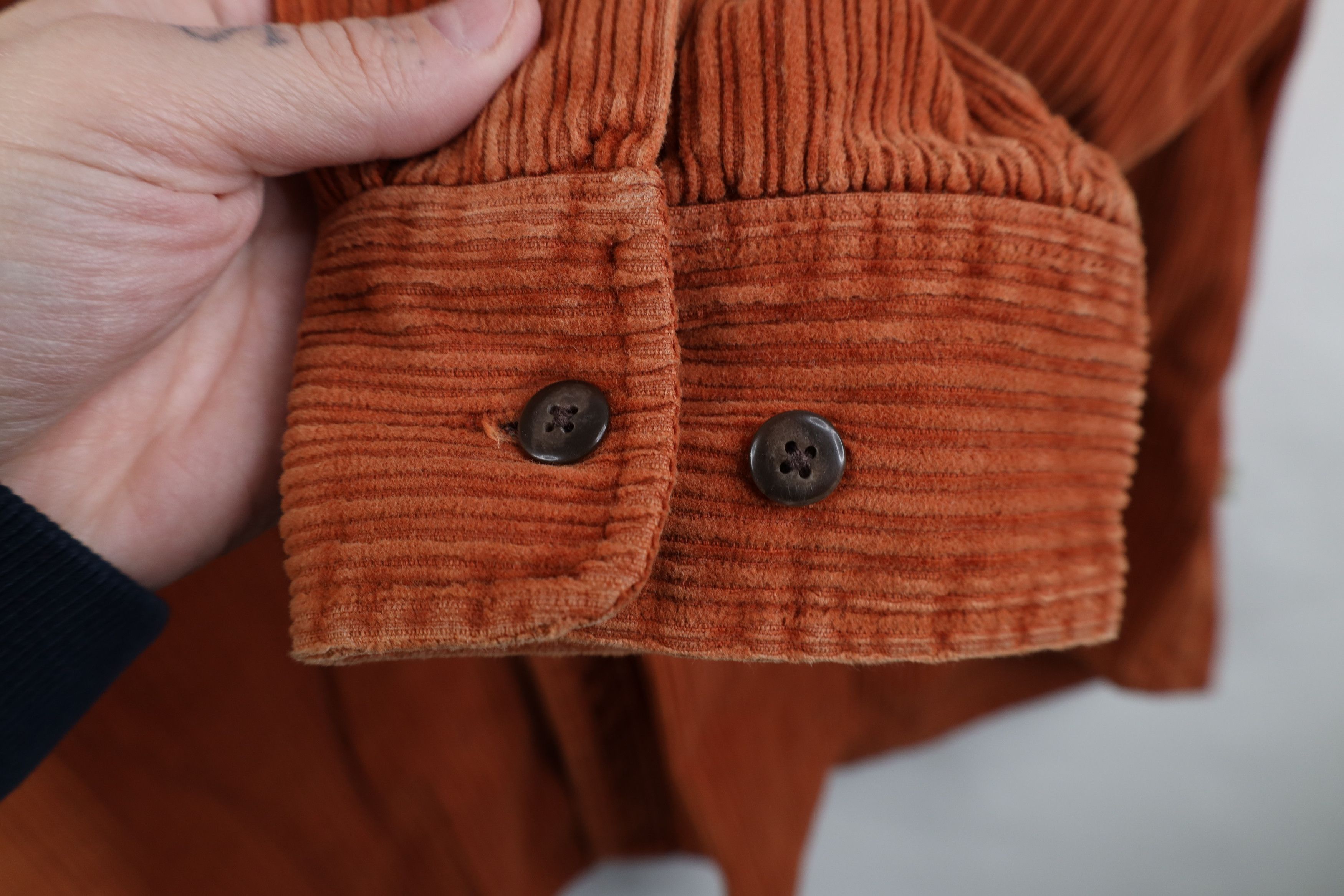 Vintage Vintage 90s Streetwear Heavyweight Corduroy Button Shirt Size US XXL / EU 58 / 5 - 6 Thumbnail