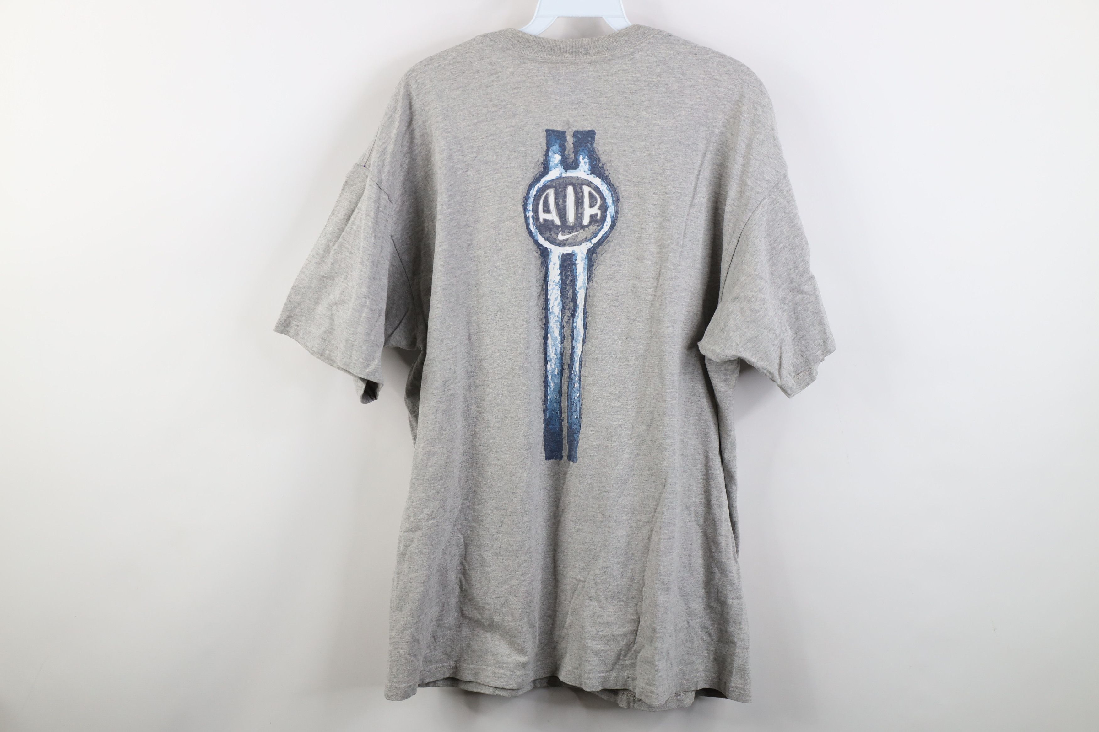 Nike Vintage 90s Nike Air Mini Swoosh Spell Out T-Shirt Gray Size US L / EU 52-54 / 3 - 12 Thumbnail