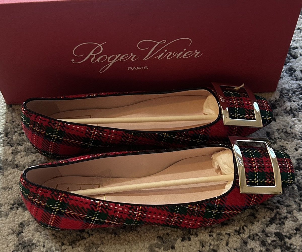 Roger Vivier Roger Vivier Red Green Trompette Piping Ball Loafer size 37 Size US 7 / IT 37 - 4 Thumbnail