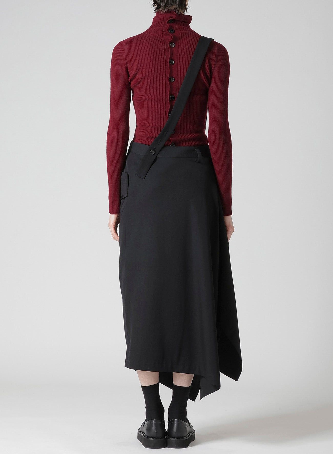Yohji Yamamoto Yohji Yamamoto - WOOL 2WAY SUSPENDER SKIRT Size 24" / US 00 / IT 34 - 4 Thumbnail