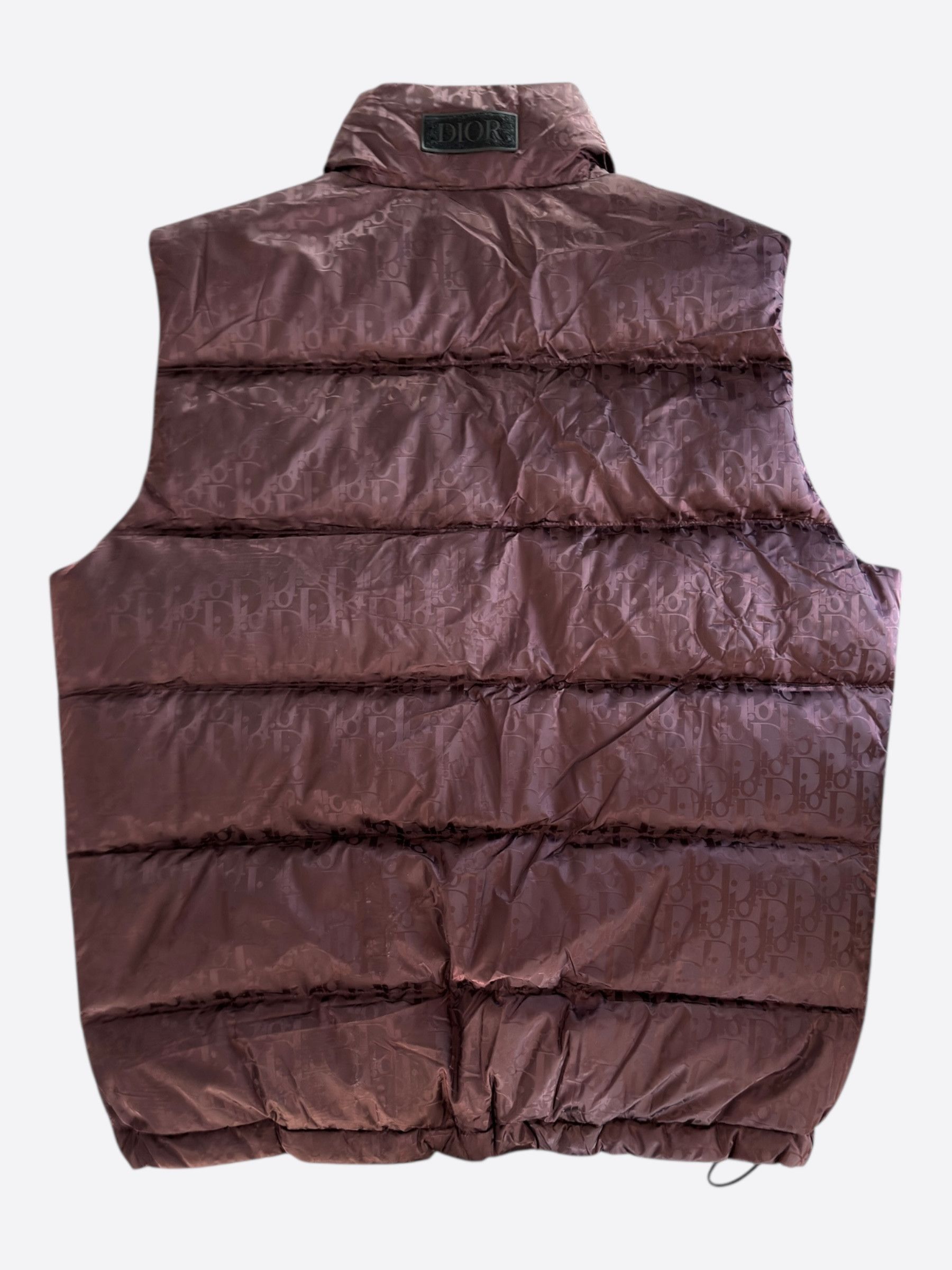 Dior Dior Burgundy Oblique Puffer Vest Size US L / EU 52-54 / 3 - 2 Thumbnail