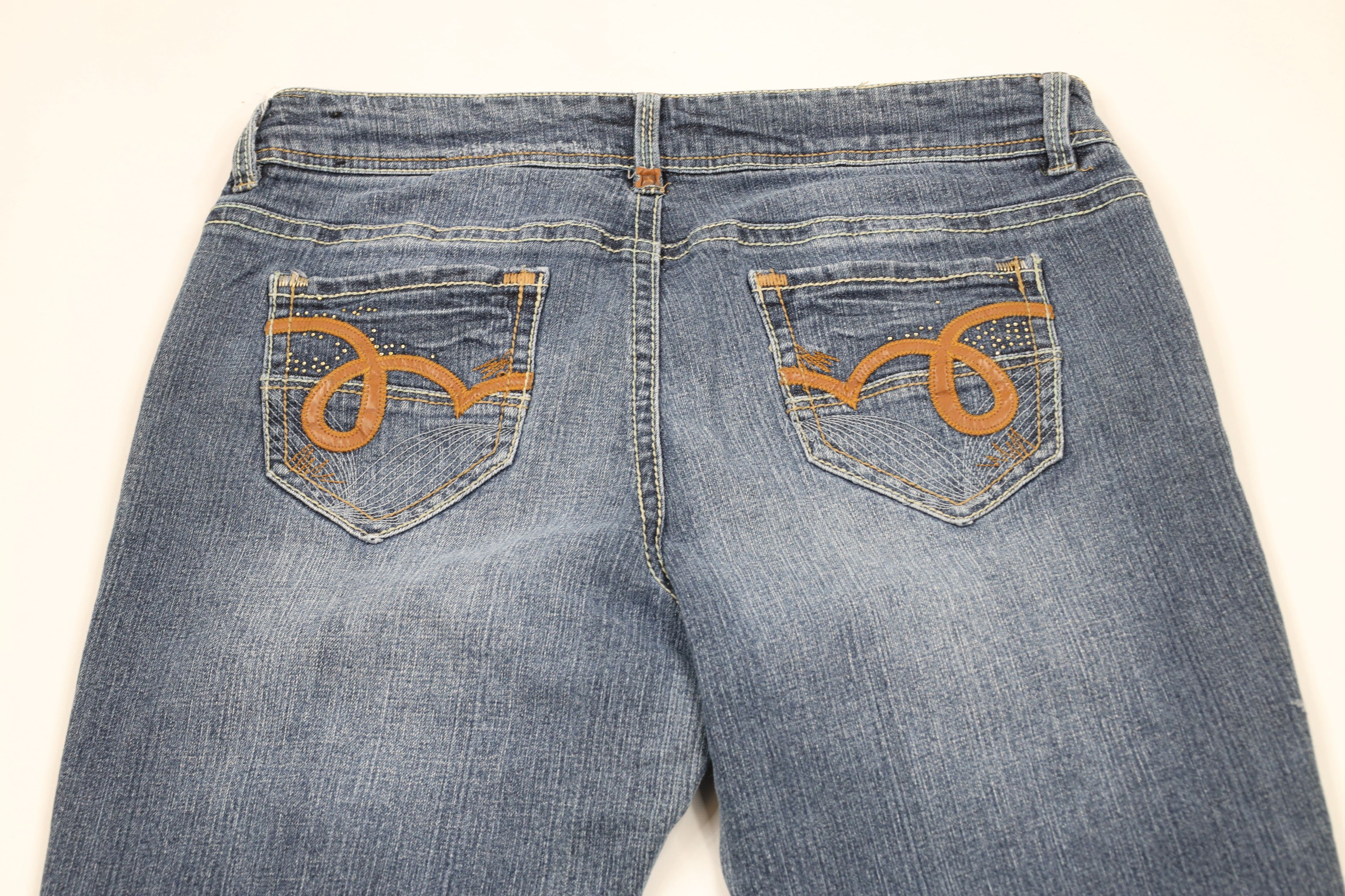 Vintage Vintage Y2K Streetwear Thick Stitch Flared Denim Jeans Size 40" / US 18 - 12 Thumbnail