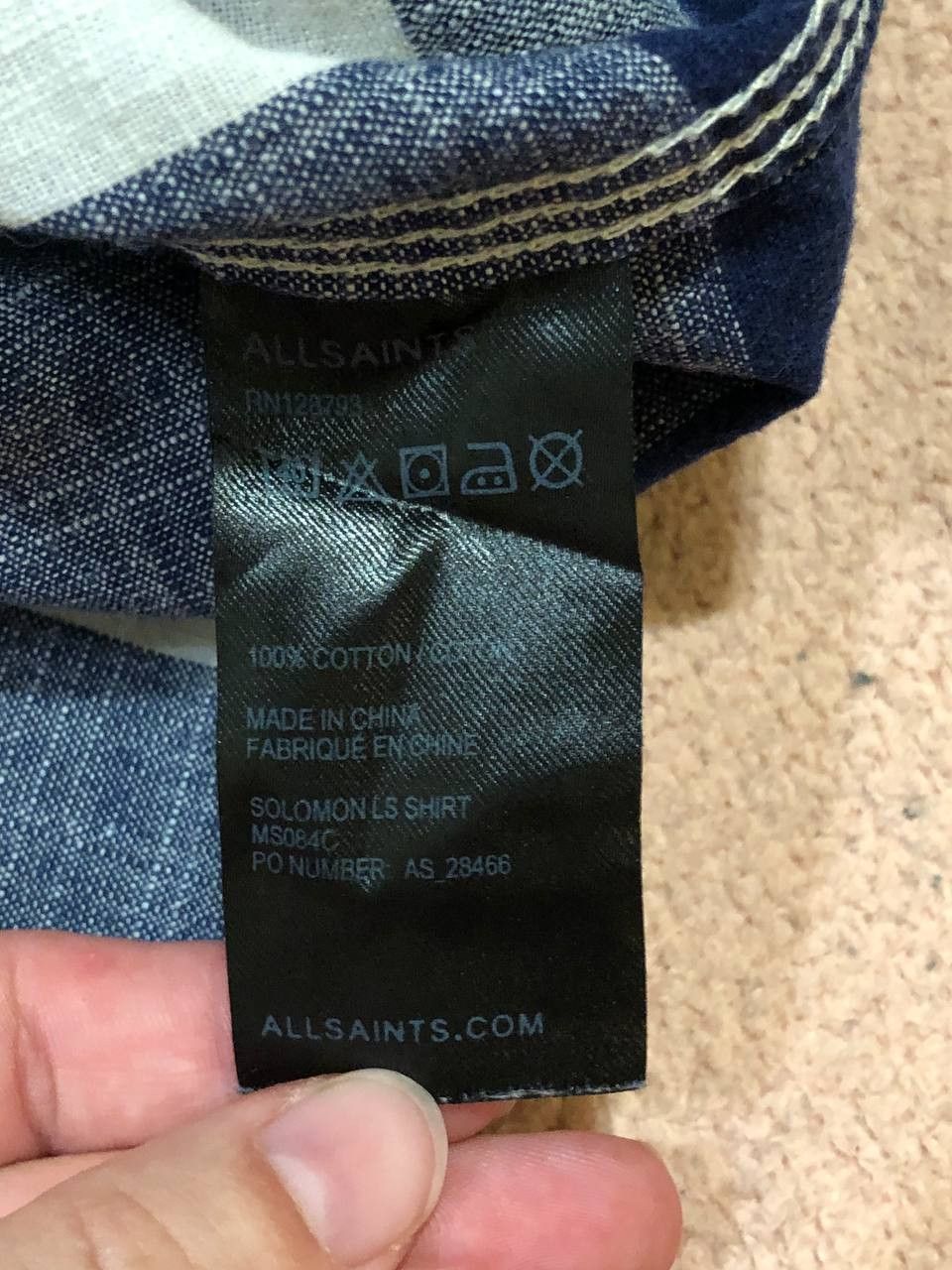 Allsaints Allsaints Mens Flannel Plaid Shirt STREETWEAR Size US XS / EU 42 / 0 - 3 Thumbnail
