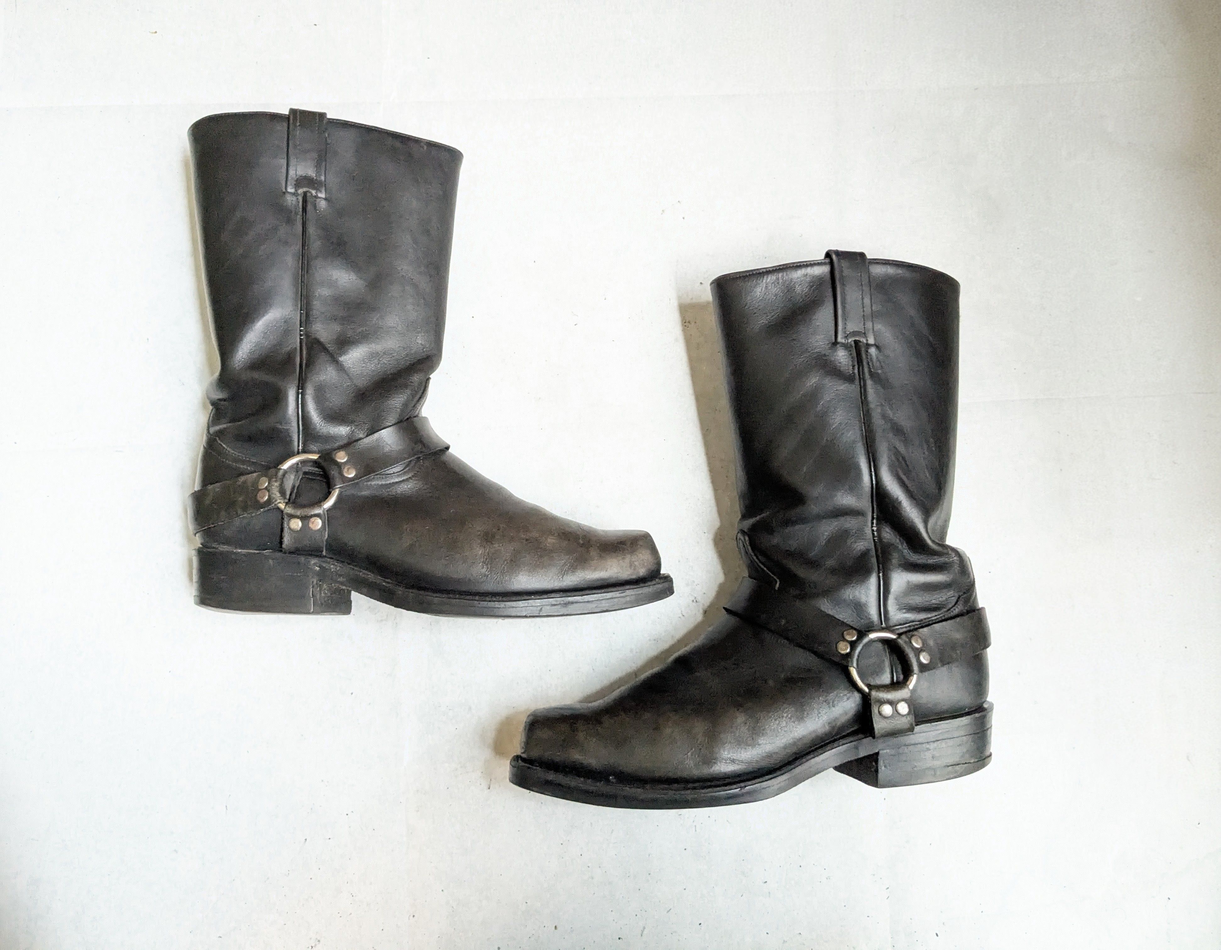 Genuine Leather Tony Lama Harness Boots Black Leather 11.5 Motorcycle Biker Size US 11.5 / EU 44-45 - 1 Thumbnail