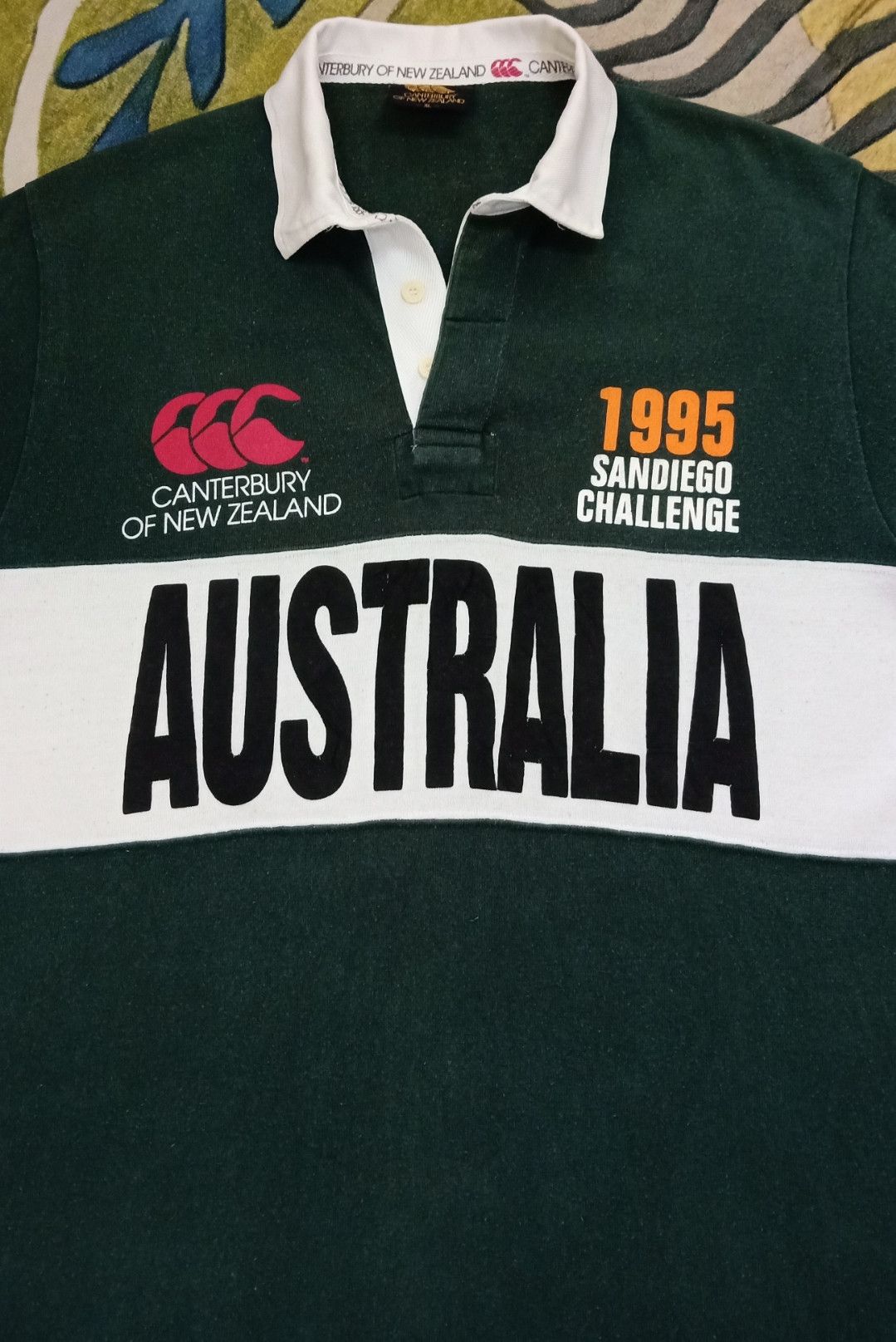 Canterbury of New Zealand × Vintage Vintage 90s SanDiego Challenge Australia Rugby T-shirt Size US L / EU 52-54 / 3 - 4 Thumbnail