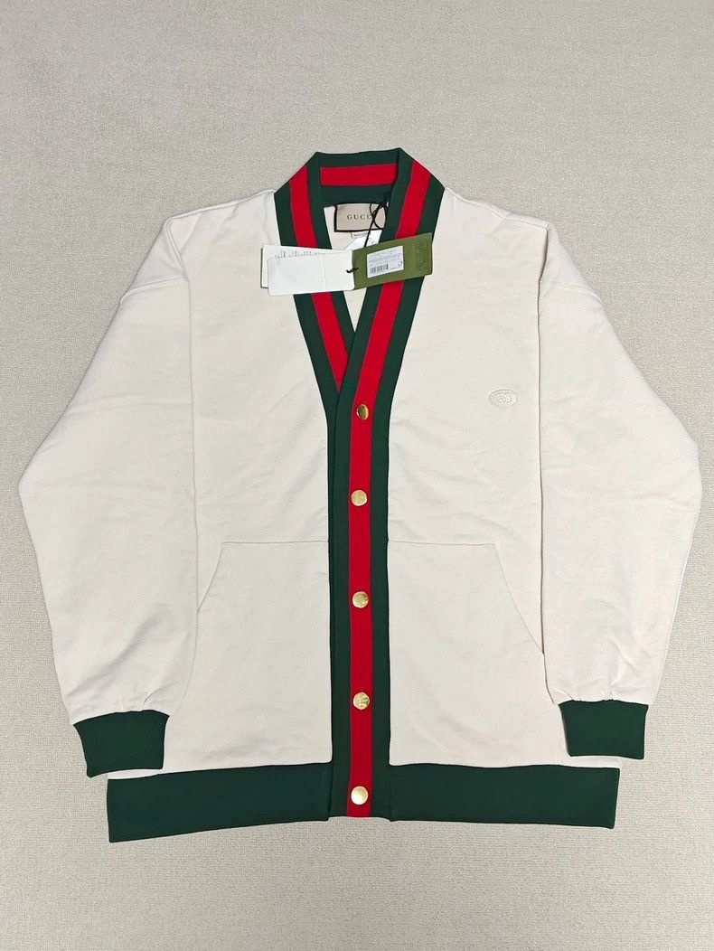 Gucci Gucci24fw striped V-neck single-breasted long-sleeved knitw Size US XS / EU 42 / 0 - 1 Thumbnail