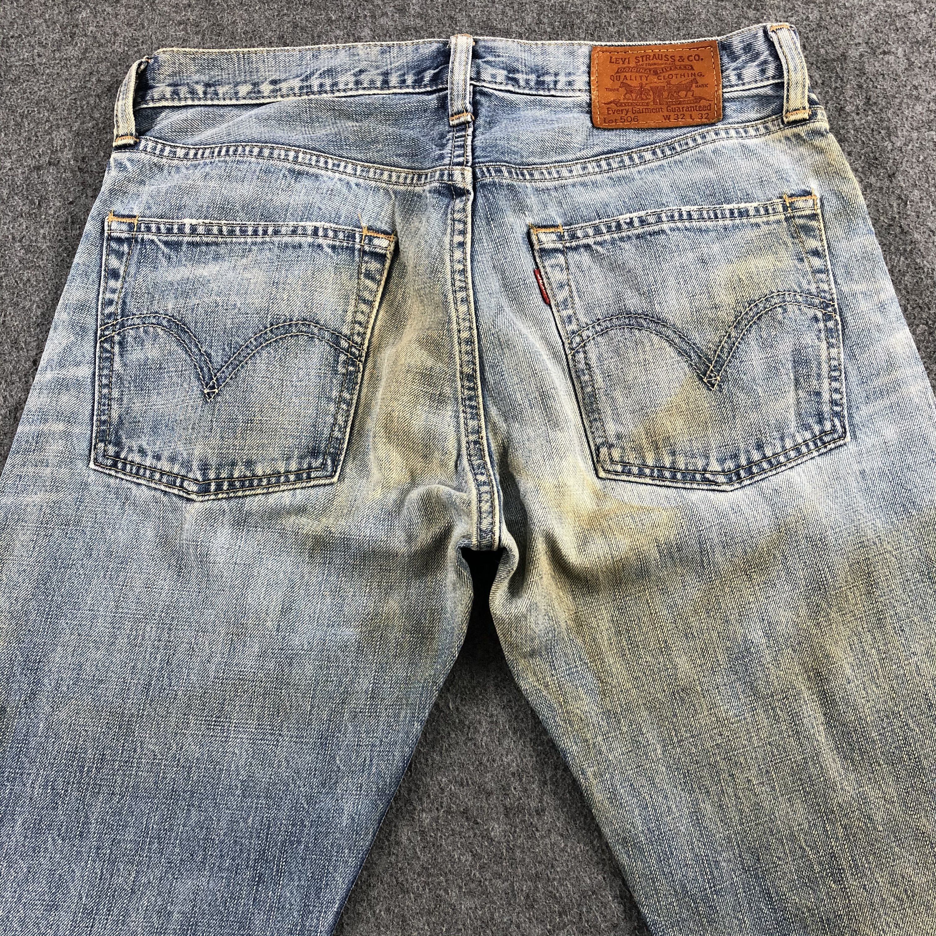 Levi's Vintage 90s Light Wash Levis 506 Jeans-J1917 Size US 32 / EU 48 - 4 Thumbnail