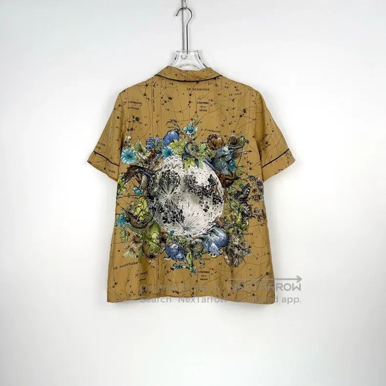 Dior Dior Coffee-coloured constellation series mulberry silk sh Size S / US 4 / IT 40 - 4 Thumbnail