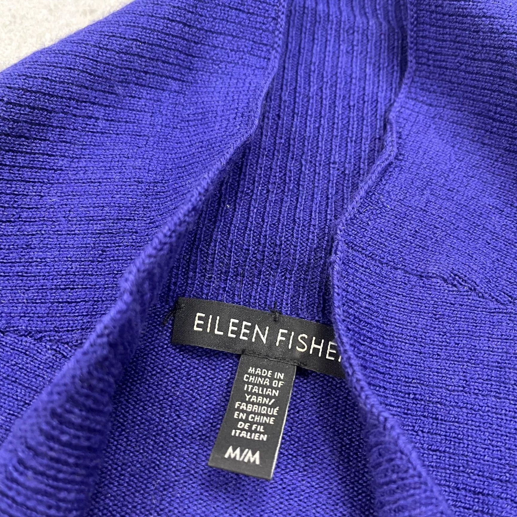 Eileen Fisher Eileen Fisher Sweater Womens Medium Purple 100% Merino Wool Turtleneck Tunic Size M / US 6-8 / IT 42-44 - 5 Thumbnail