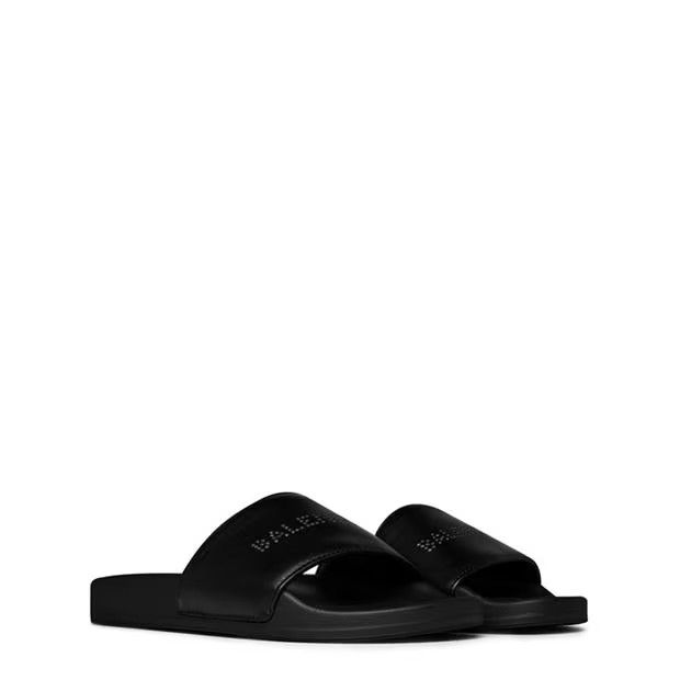 Balenciaga o1g2r1mq0924 Strass Pool Slide Sandals in Black Size US 8 / IT 38 - 3 Thumbnail