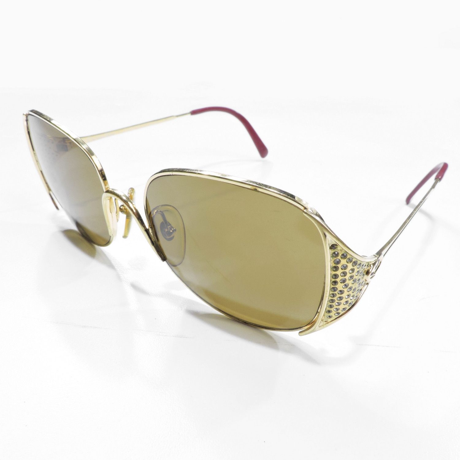 Dior 80’S DIOR GOLD AND CRISTAL BUTTERFLY SUNGLASSES [2362 43] Size ONE SIZE - 4 Thumbnail