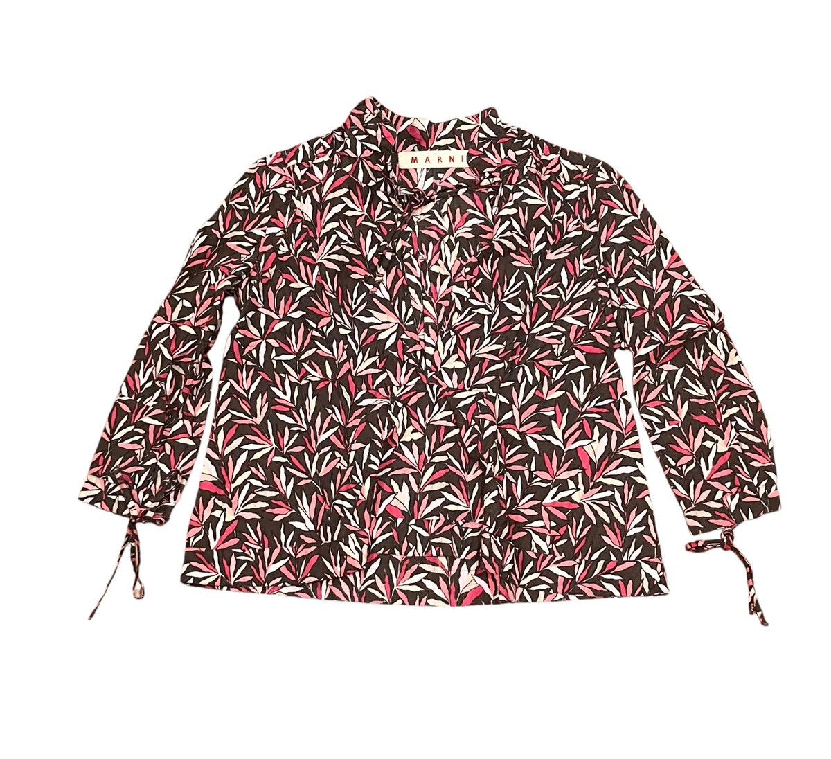 Marni Vintage marni leaves print blouse Size S / US 4 / IT 40 - 1 Thumbnail