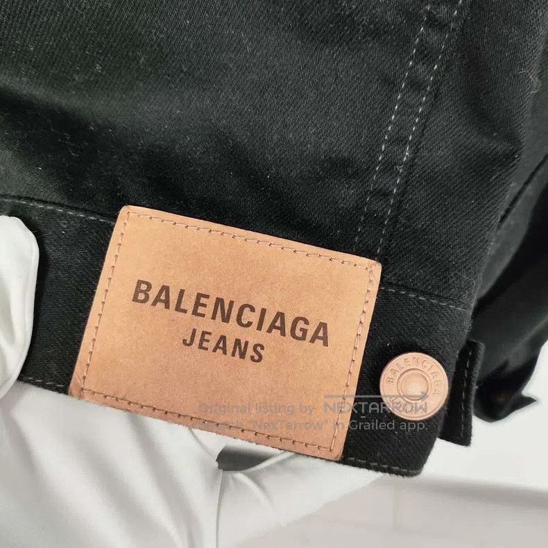 Balenciaga Balenciaga Denim Hooded Jacket Size 34 Black Size XXS / US 00 / IT 34 - 4 Thumbnail