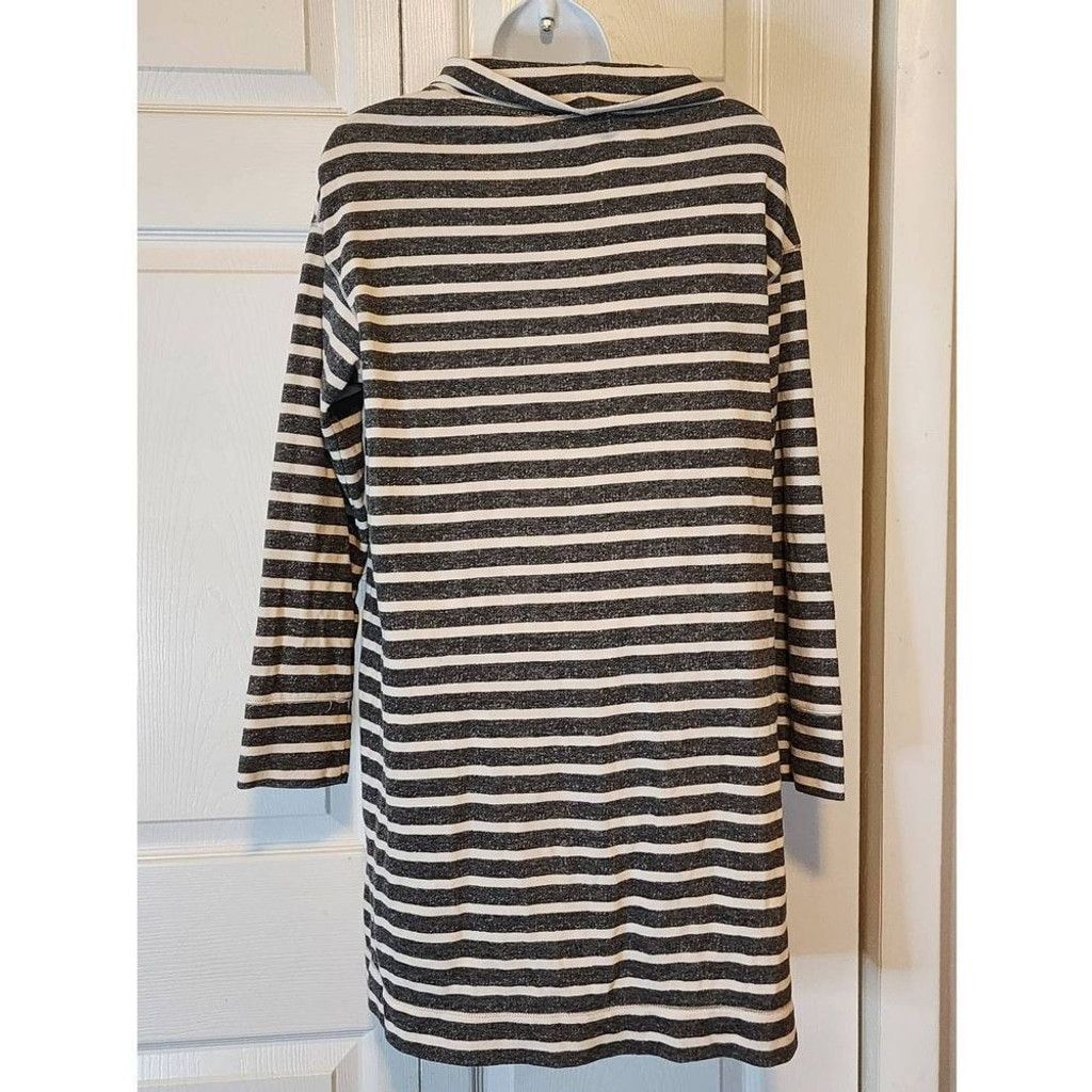 Other Max Studio Gray and White Striped Dress Size L / US 10 / IT 46 - 2 Thumbnail