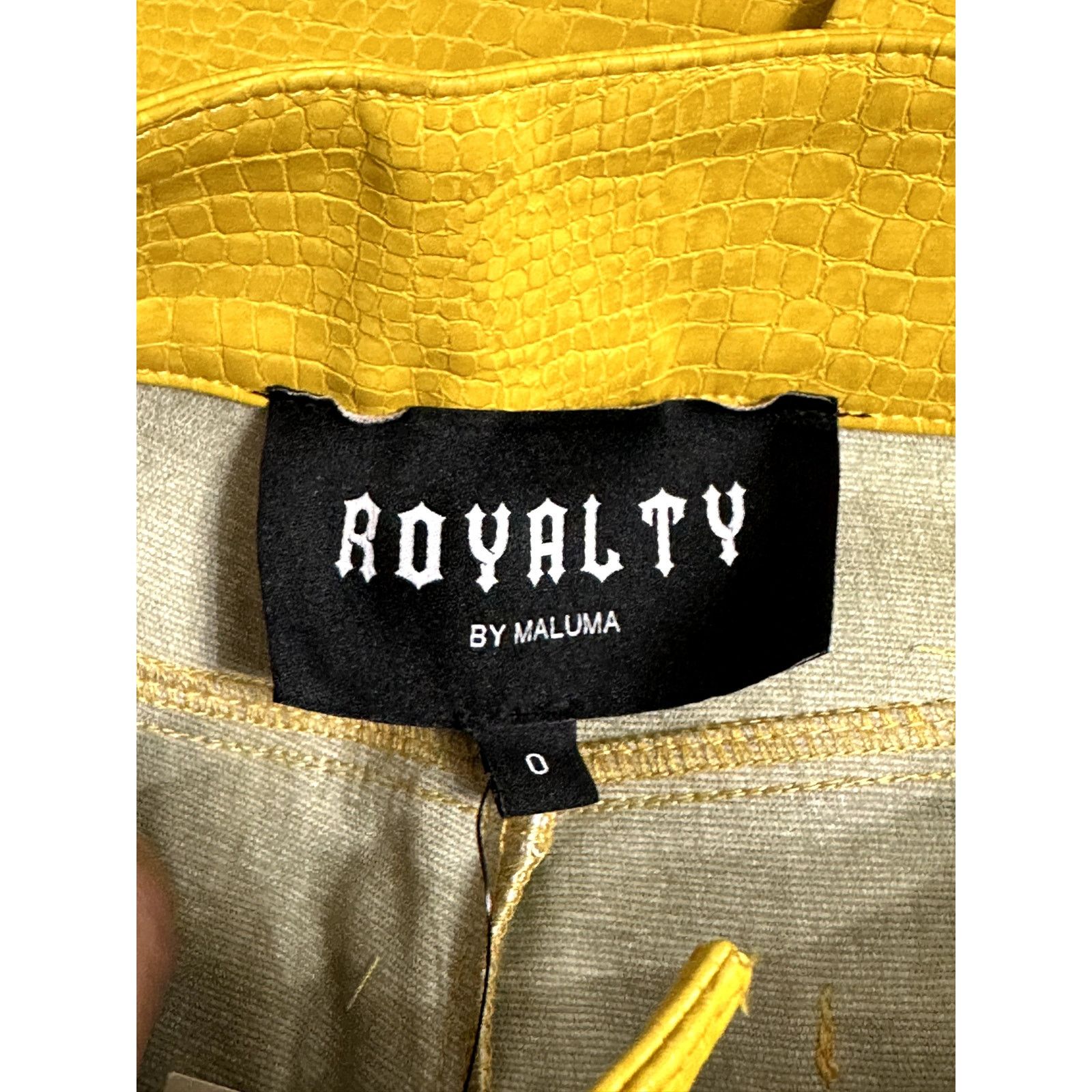 Other Royalty By Maluma Pants Faux Leather High Waisted Yellow 0 Size 25" / US 0 / IT 36 - 9 Thumbnail