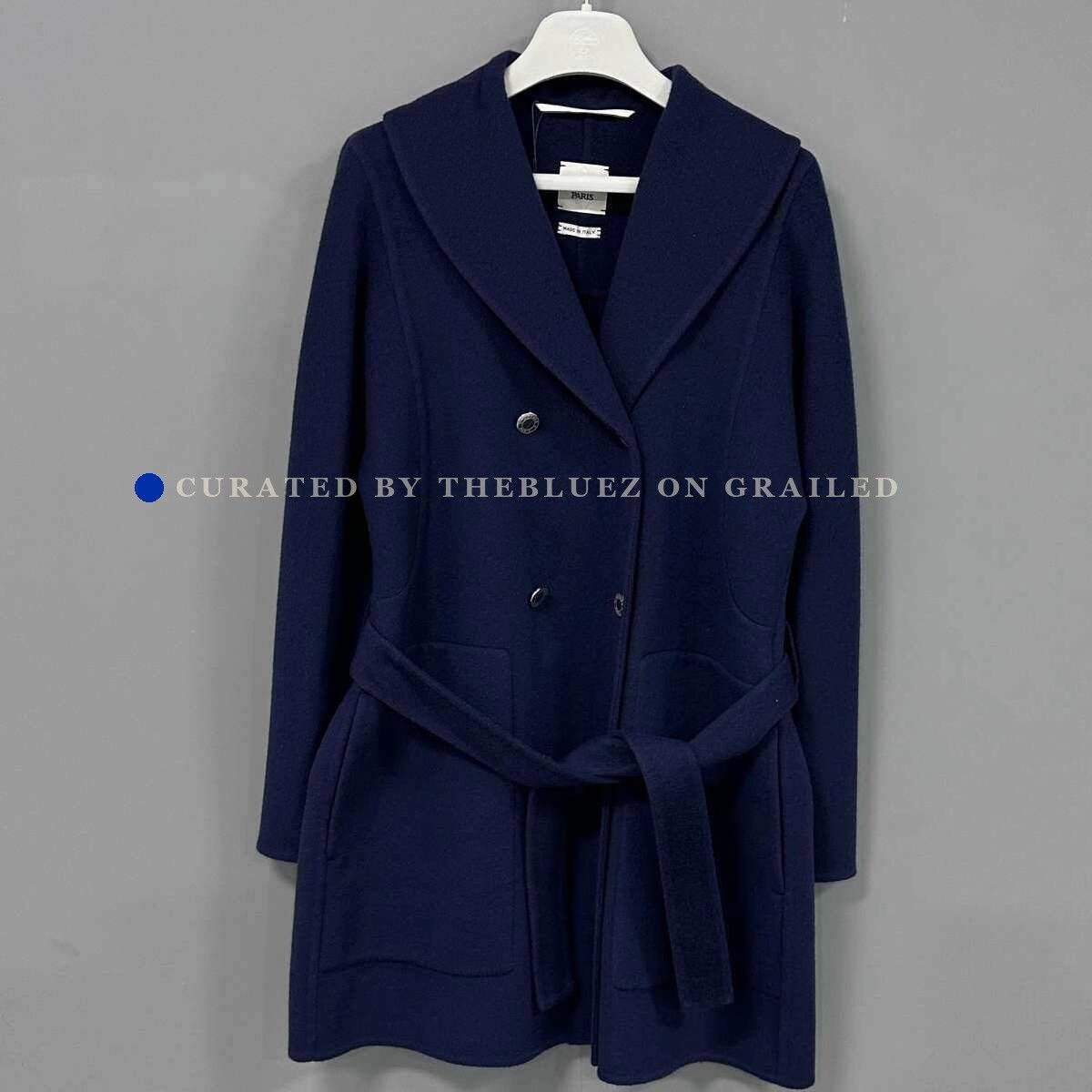 Hermes Hermes Women's Short Double-Faced Cashmere Coat with Flap