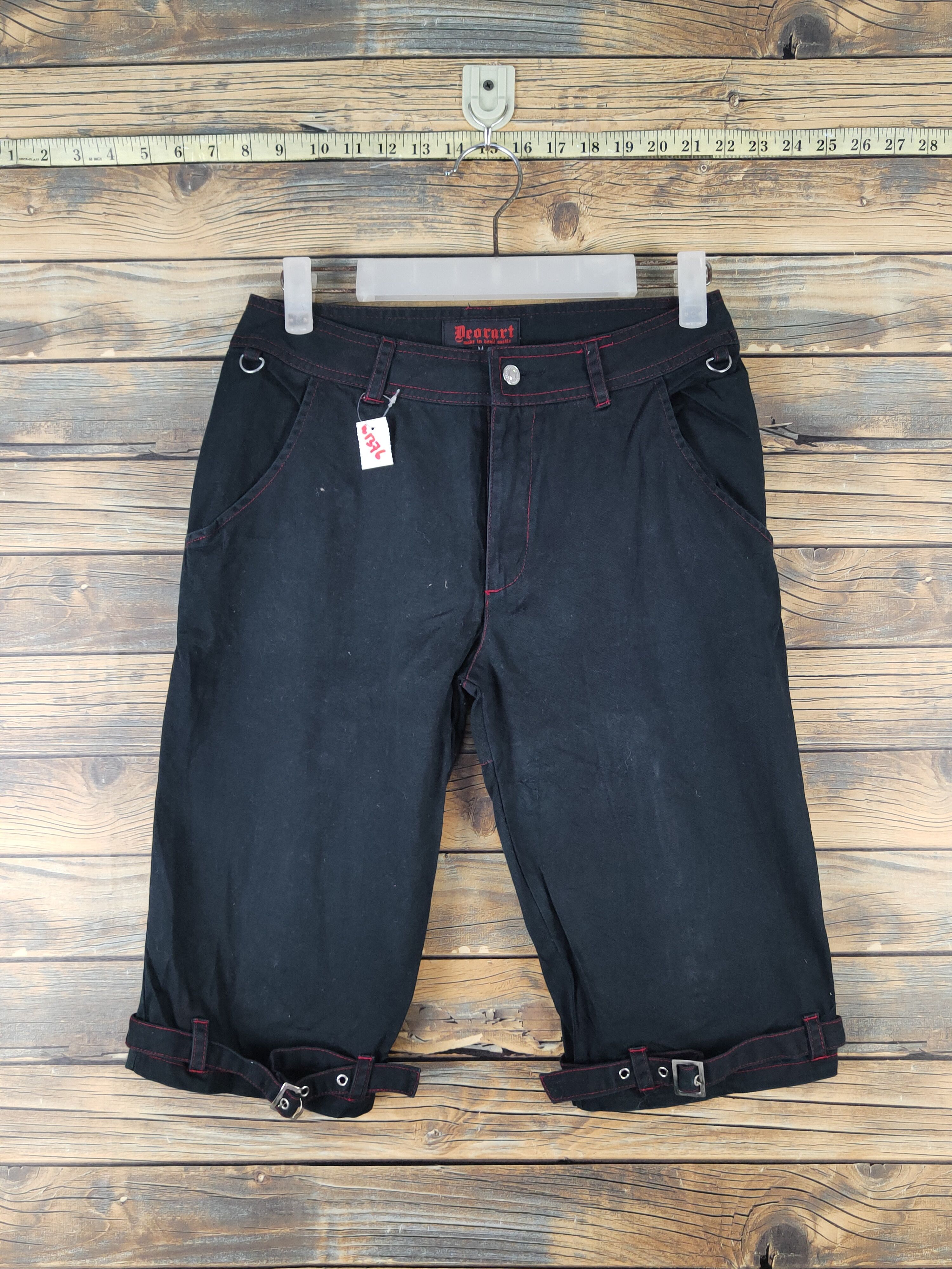 Japanese Brand Deorart punk seditionaries Black Short Pants #W1376 Size US 27 - 1 Thumbnail