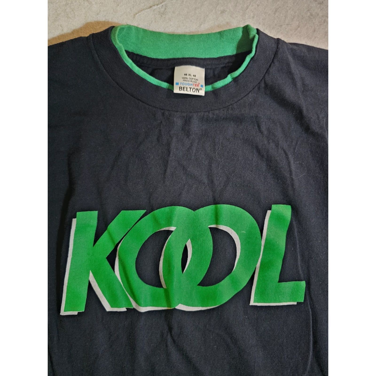 Vintage VINTAGE KOOL Cigarettes T-Shirt Black Green 1990s Mens XL Crew Neck Short Sleeve Graphic Print 90s Bluegrass Brand Cotton Size US XL / EU 56 / 4 - 2 Thumbnail