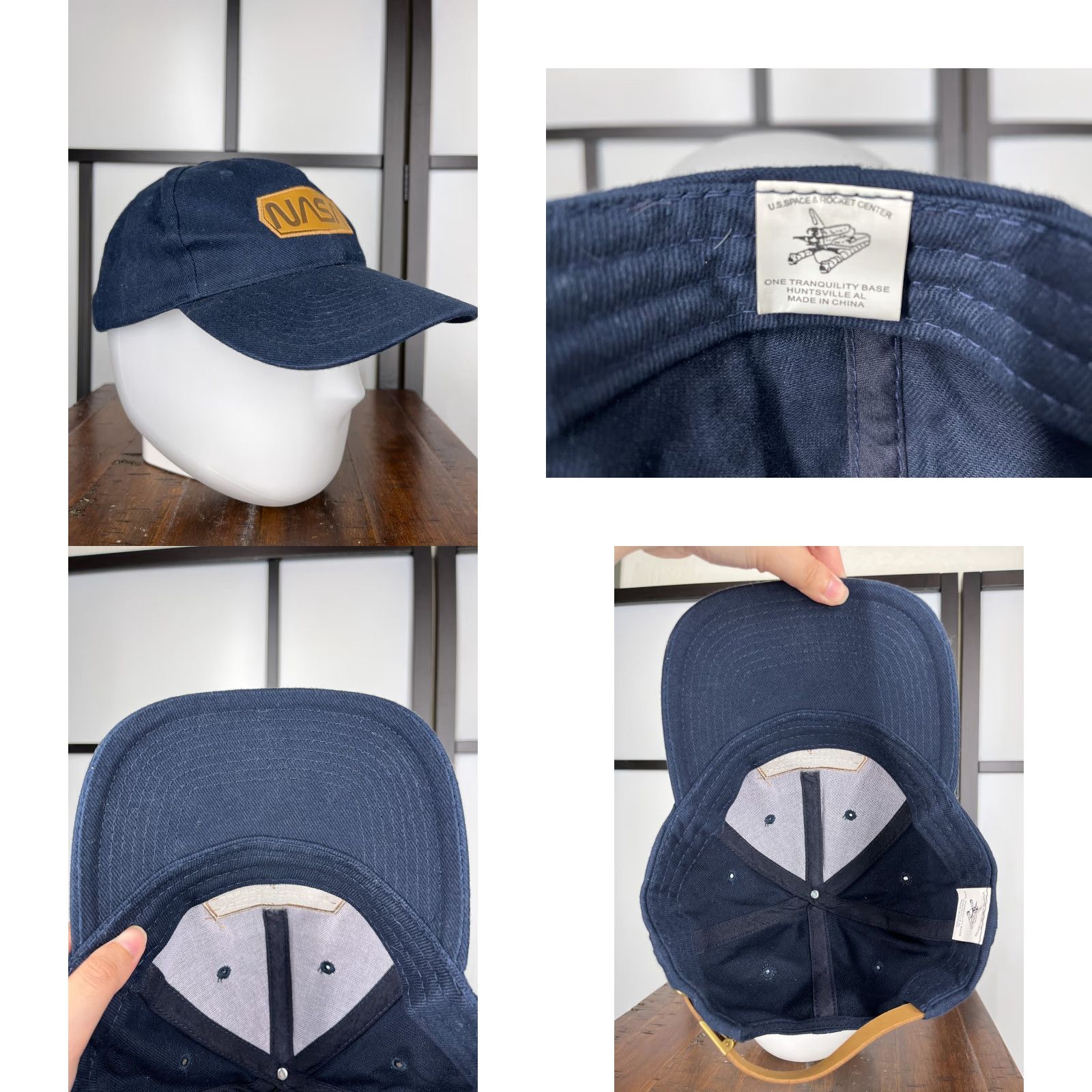 NASA NASA Hat Cap Strapback Adult One Size Blue Cotton Twill Space And Rocket Logo Baseball Cap Mens Modern Casual Vintage No N/A Size ONE SIZE - 8 Thumbnail