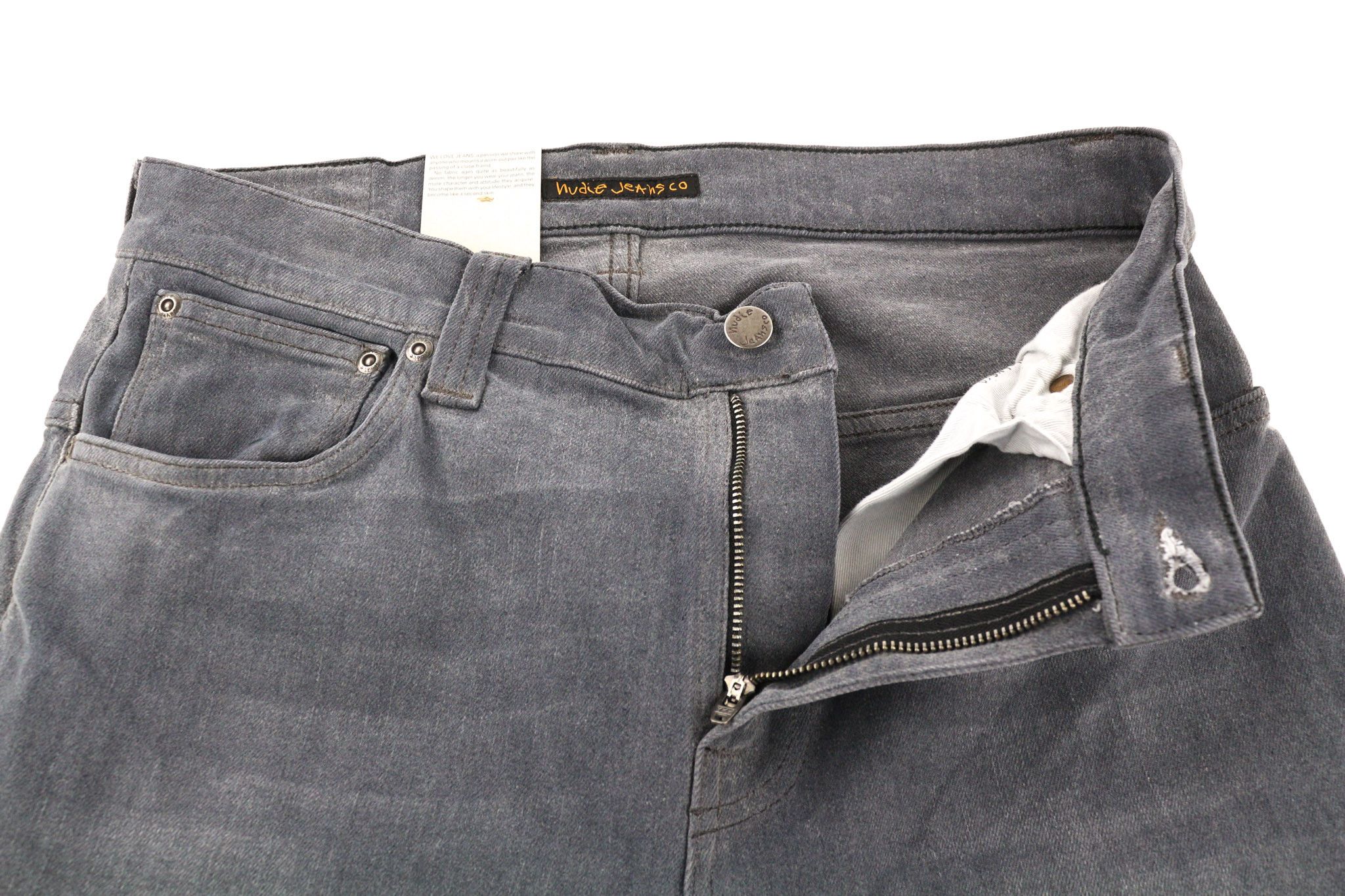 Nudie Jeans THIN FINN W32/L32 Slim Fit Grey Cotton Elastane Jeans 80650 Size US 32 / EU 48 - 4 Thumbnail