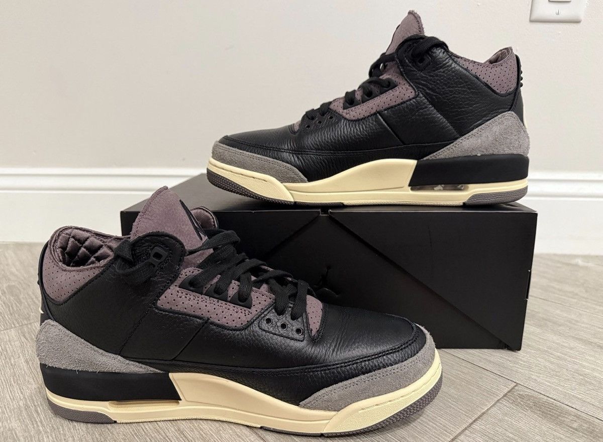 A Ma Maniere × Jordan Brand A Ma Maniere Air Jordan 3 Black Violet Sz 13.5 W / 12 M Used Size US 12 / EU 45 - 4 Thumbnail