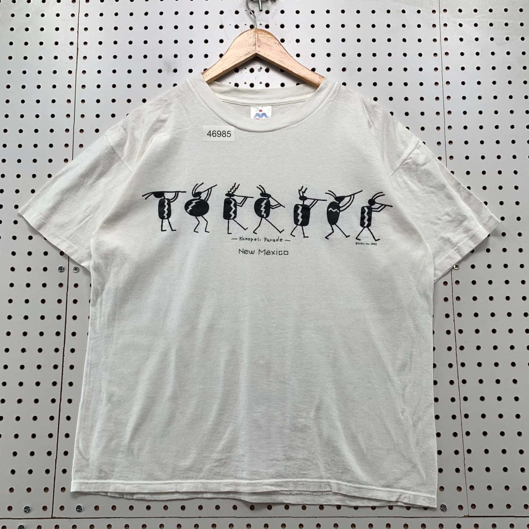 Vintage VINTAGE Kokopelli Parade New Mexico T Shirt Mens Large White Single Stitch 90s Size US L / EU 52-54 / 3 - 2 Thumbnail