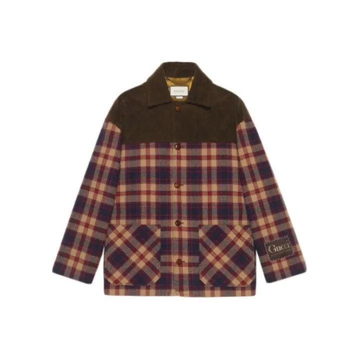 Gucci Gucci Gucci Check Wool and Corduroy Jacket -2506 Size US M / EU 48-50 / 2 - 1 Thumbnail