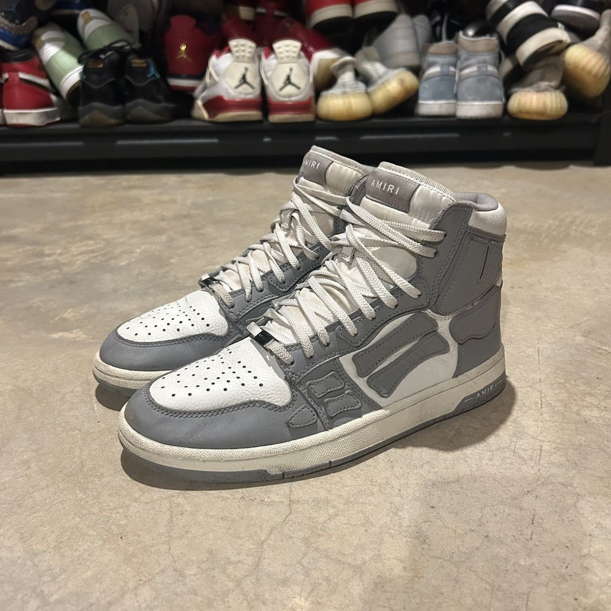 Amiri × Designer Amiri Skel Top Hi Sneakers Grey/White US 7 Size US 7 / EU 40 - 2 Thumbnail