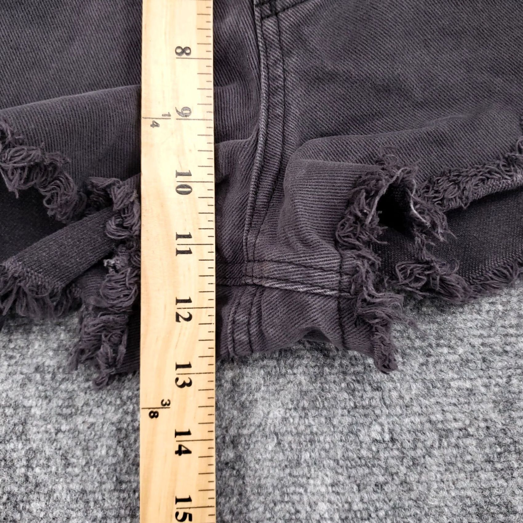 Pacsun Pacsun Shorts Womens 30 Black High Rise Button Fly Cut Off Hot Pants Denim Size 30" / US 8 / IT 44 - 5 Thumbnail