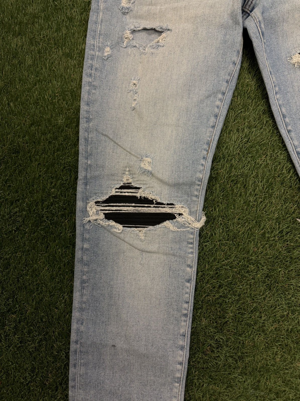 Amiri Amiri MX1 Jeans Black Patch Blue Pants Size 33 CLEAN 🧼 Size US 33 - 6 Thumbnail