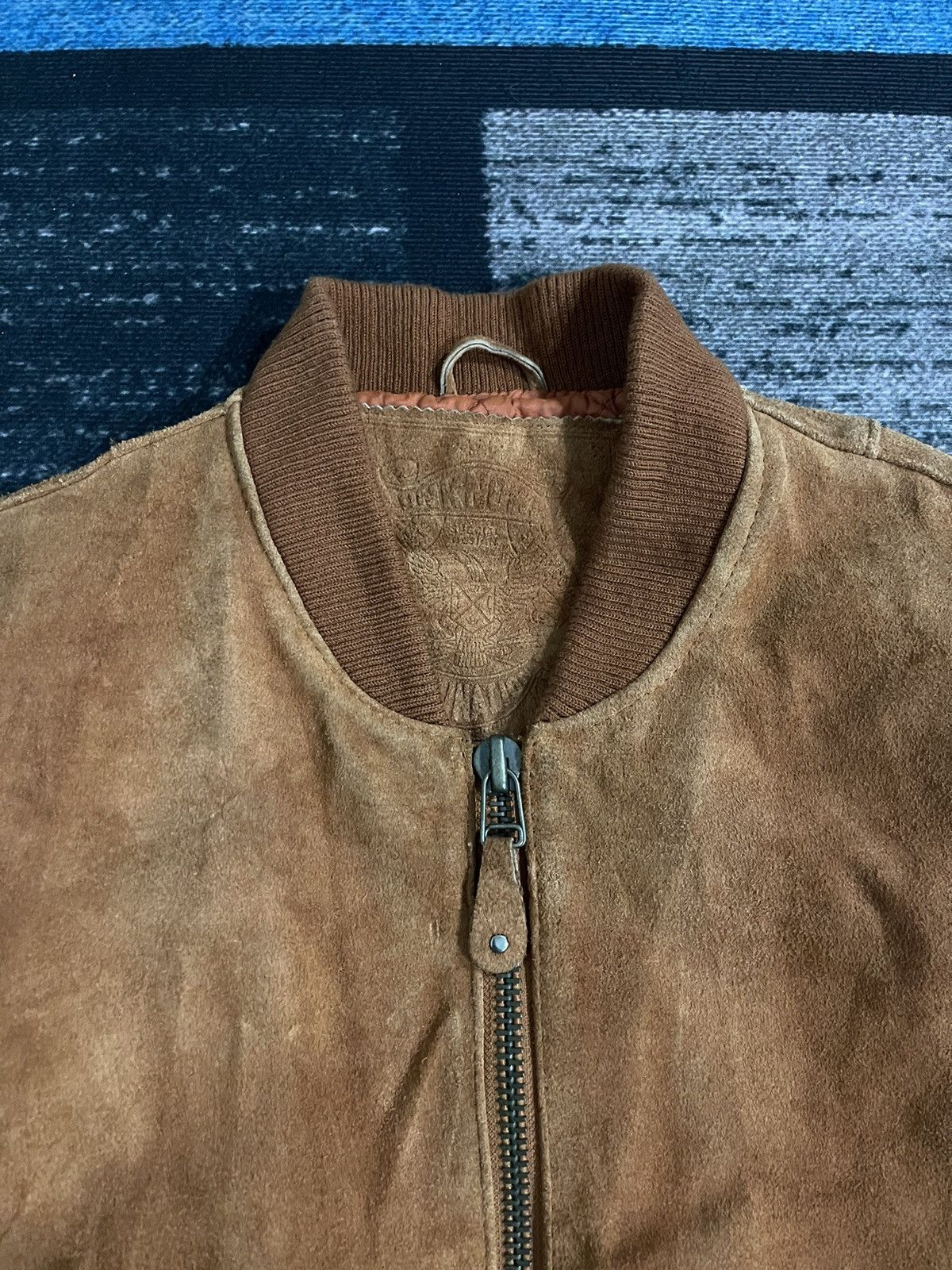 Vintage Vintage Unknown Destination Cow Leather Bomber Jacket Size US XL / EU 56 / 4 - 8 Thumbnail