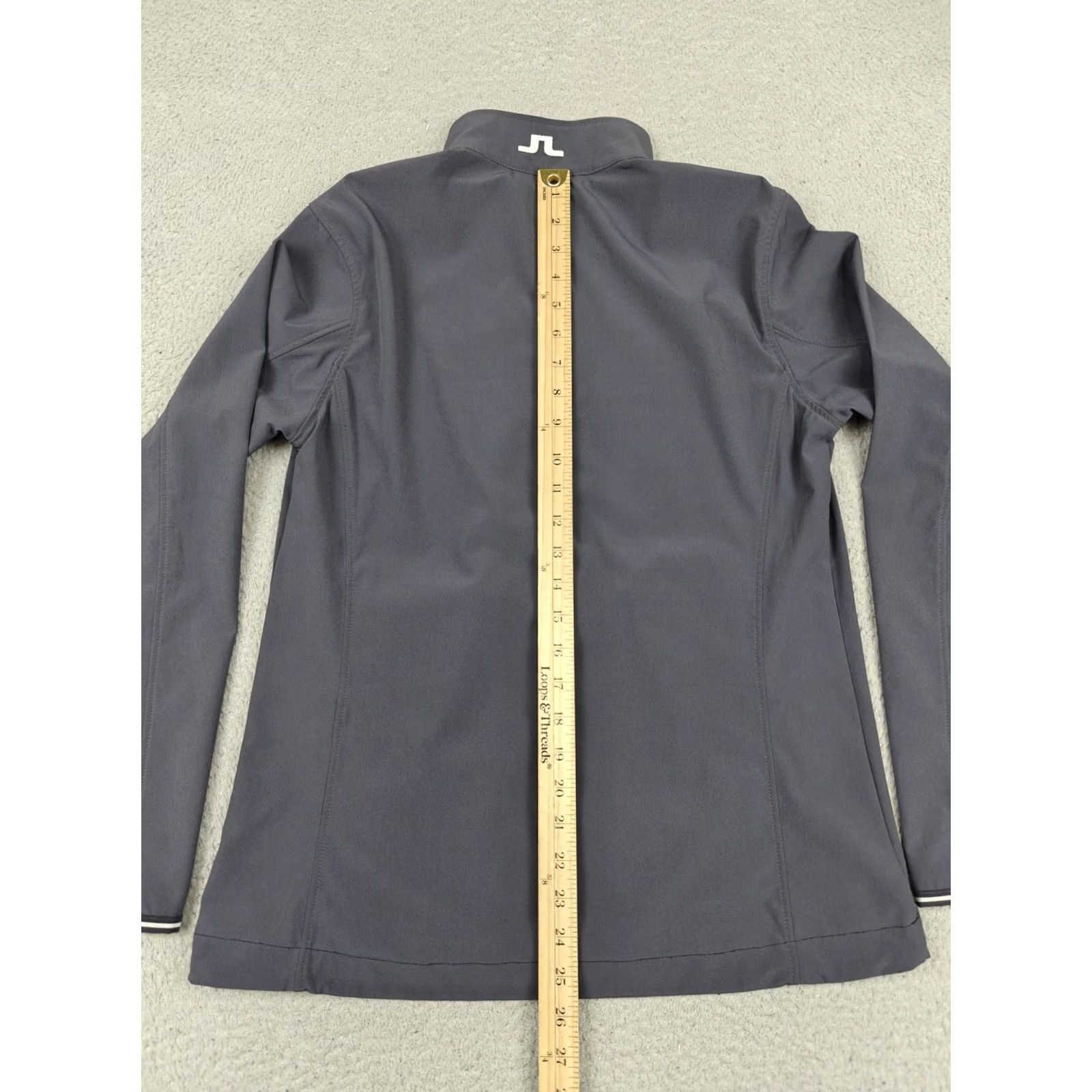 J.Lindeberg J.Lindeberg Jacket Womens Large Gray Soft Shell Full Zip Stretch Golf Athletic Size L / US 10 / IT 46 - 6 Thumbnail