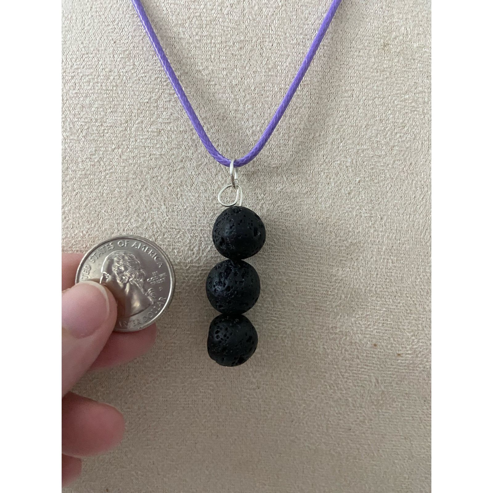 Handmade lava pendant necklace Size ONE SIZE - 2 Thumbnail